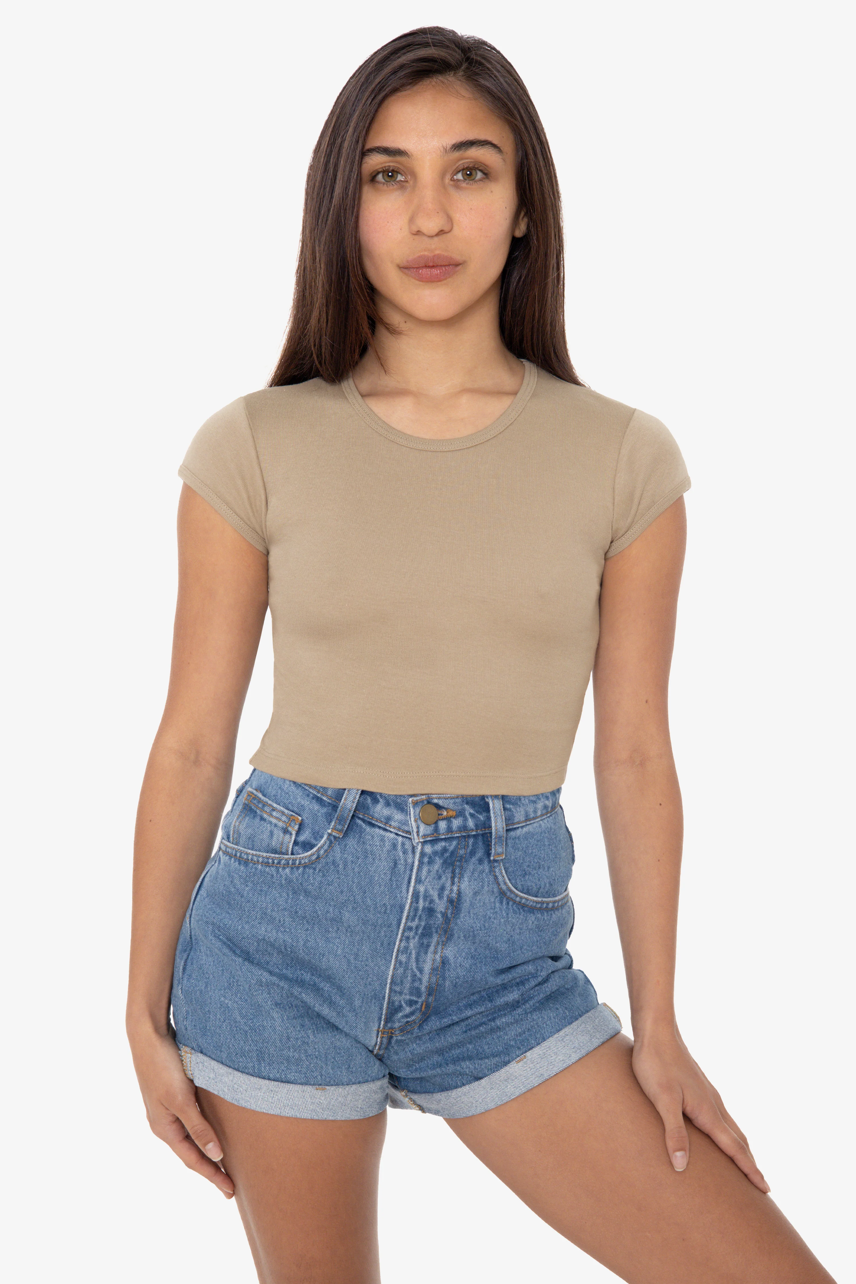 43035 - Cap Sleeve Baby Rib Crop Top - Image 53