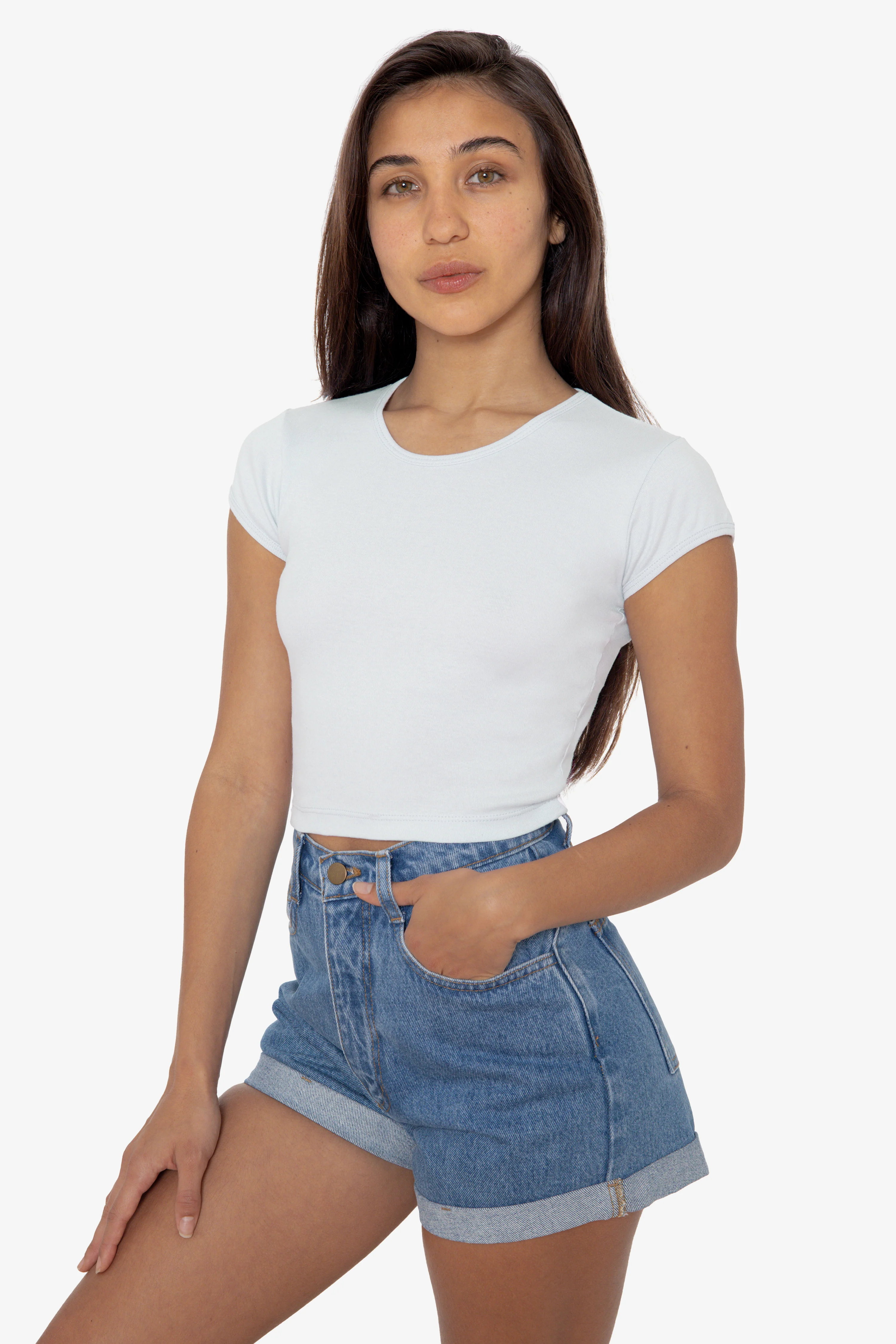 43035 - Cap Sleeve Baby Rib Crop Top - Image 55