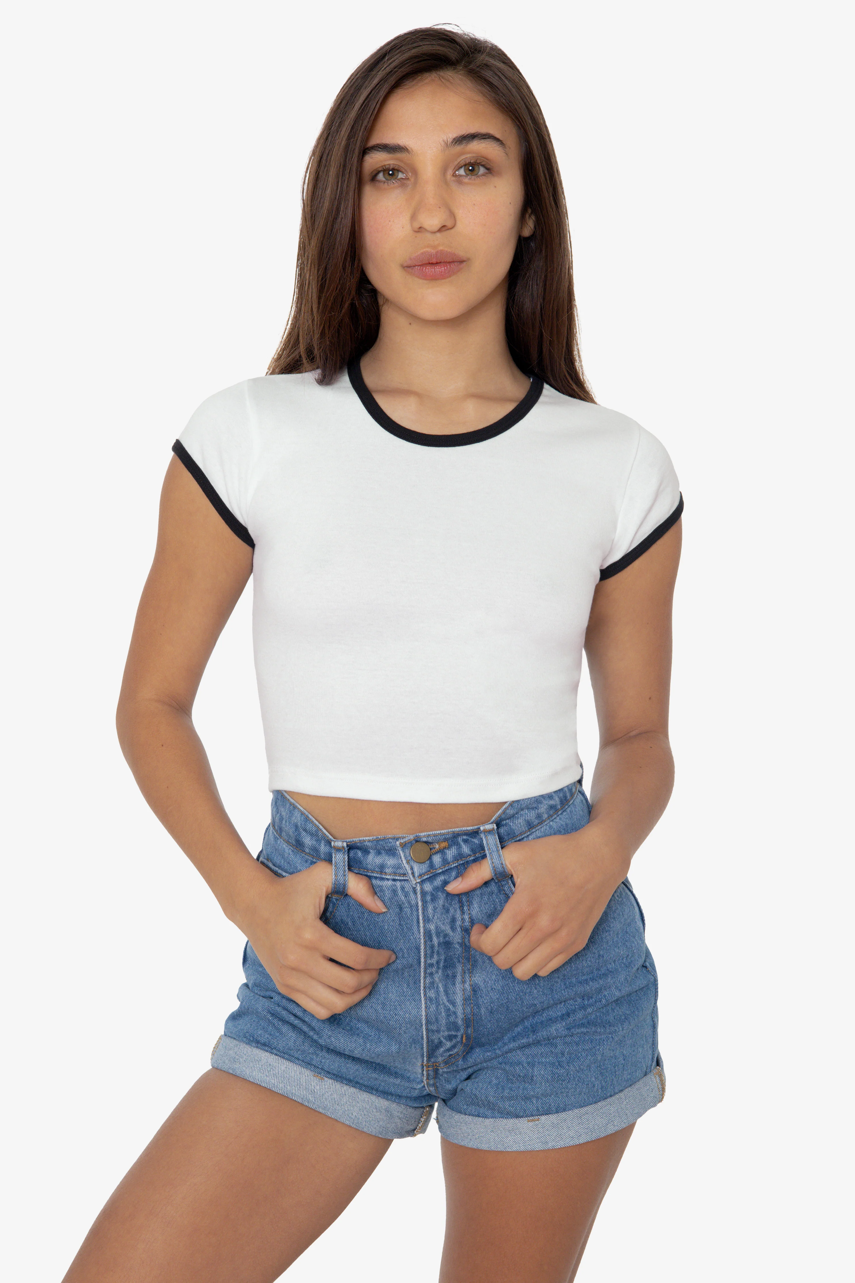 43035 - Cap Sleeve Baby Rib Crop Top - Image 56