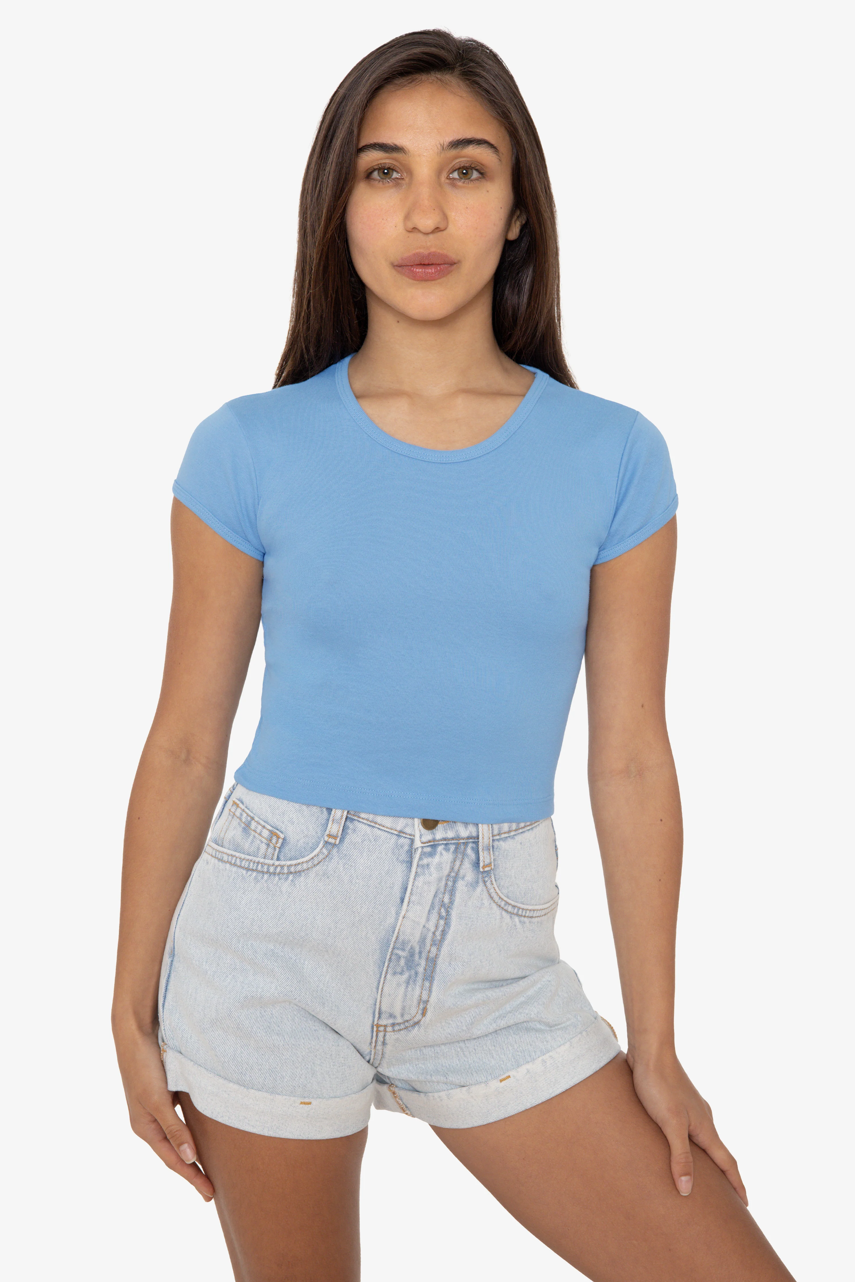 43035 - Cap Sleeve Baby Rib Crop Top - Image 58