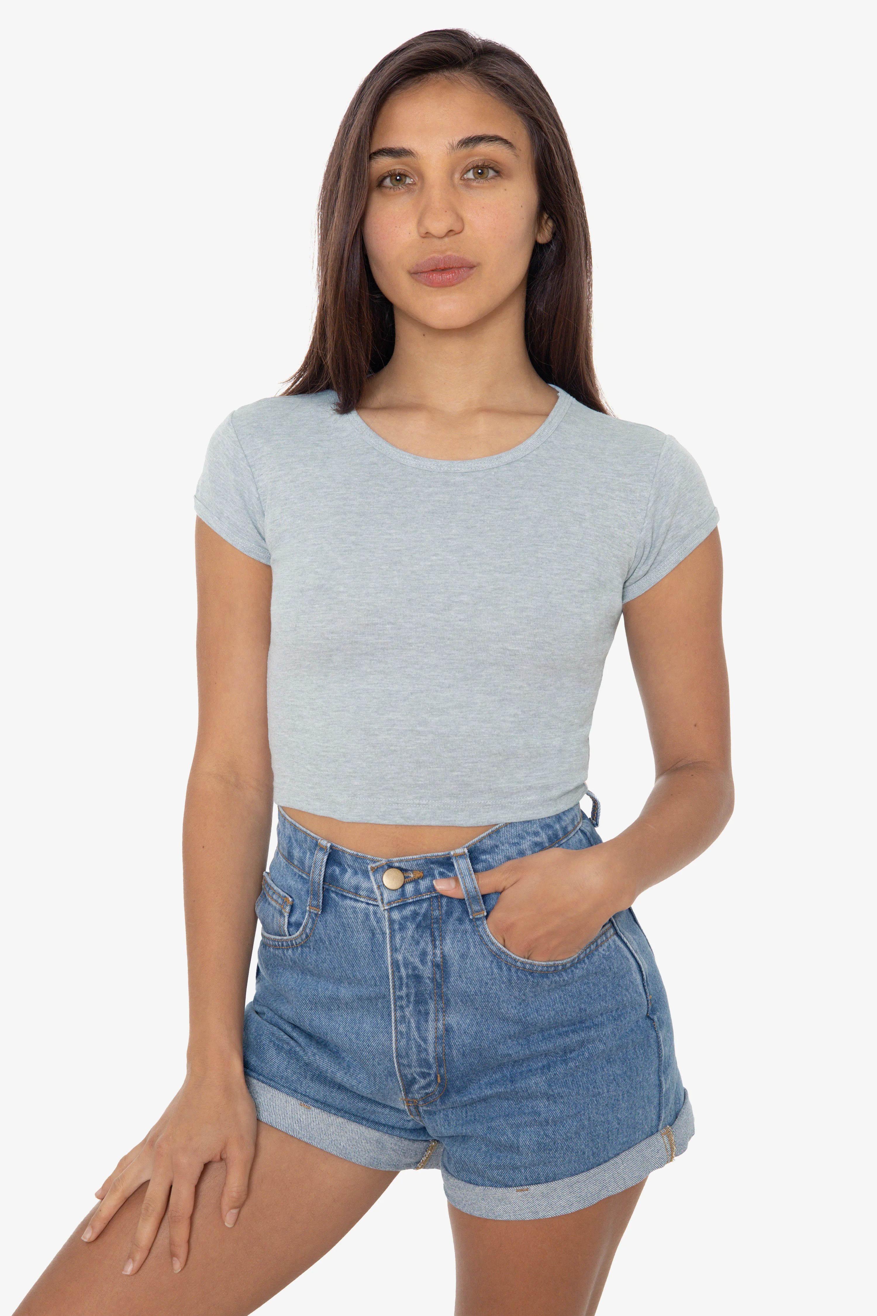 43035 - Cap Sleeve Baby Rib Crop Top - Image 59