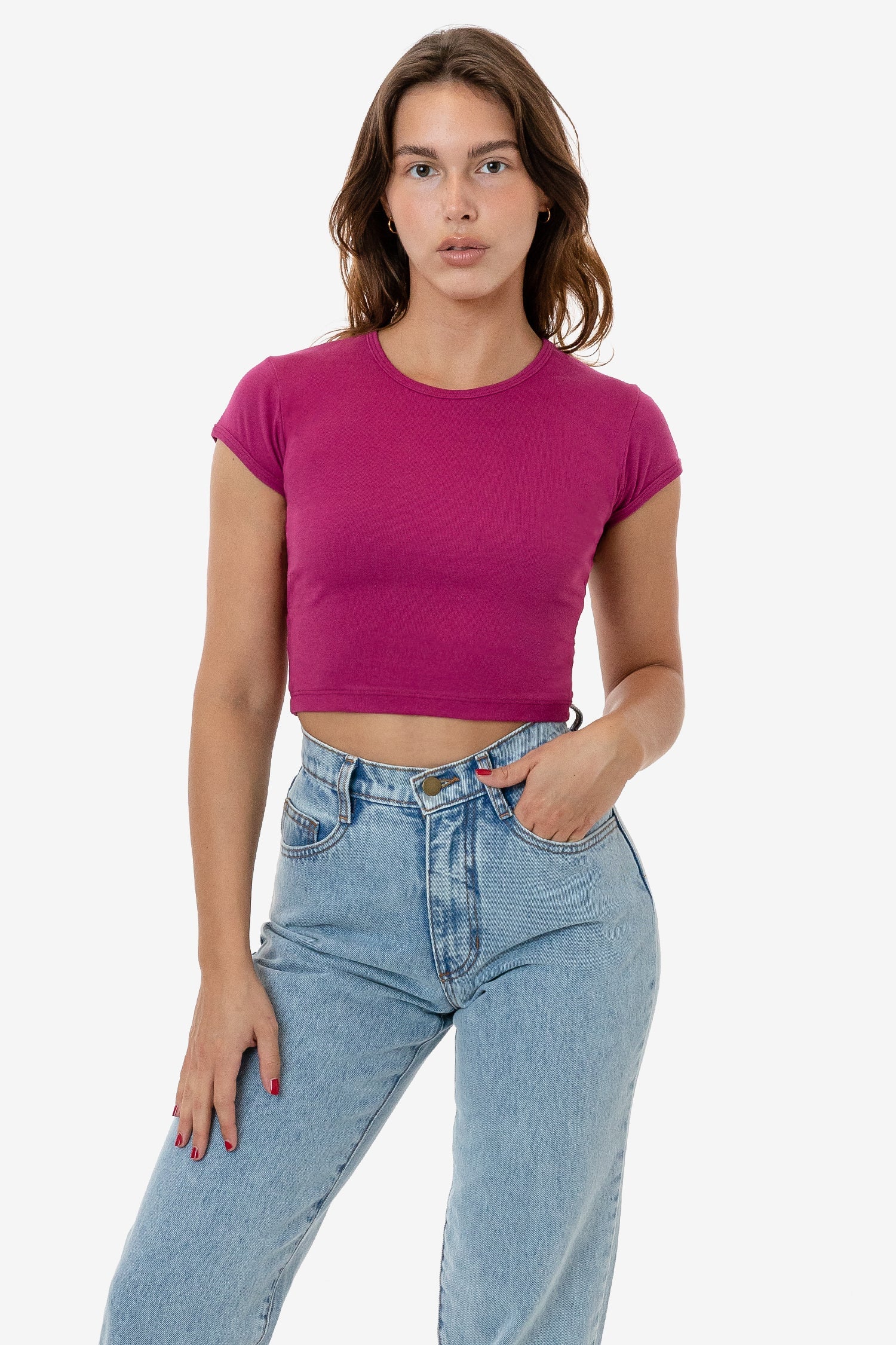 43035 - Cap Sleeve Baby Rib Crop Top - Image 9