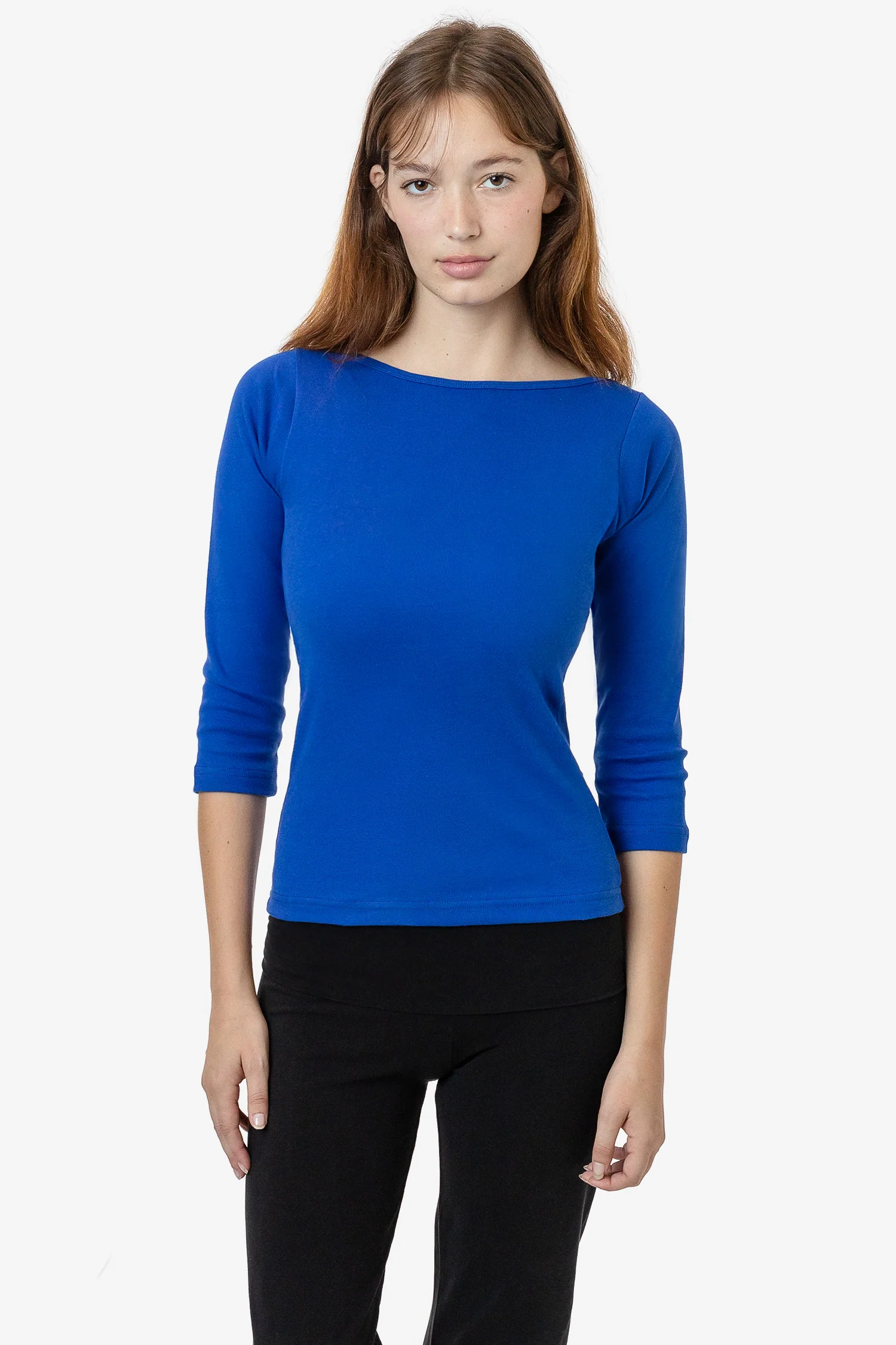 43044 - Baby Rib 3/4 Sleeve Boatneck Top - Image 11