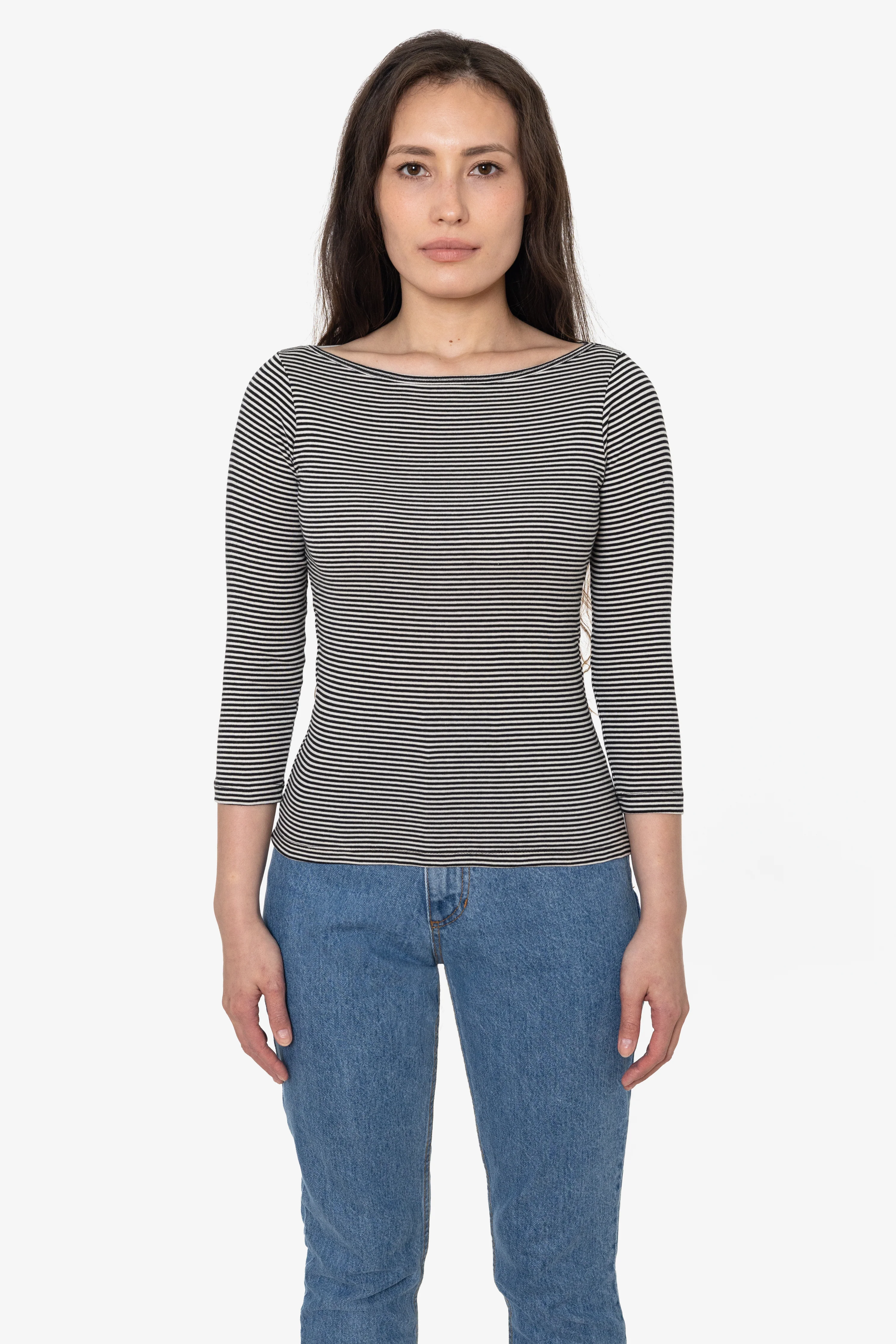 43044 - Baby Rib 3/4 Sleeve Boatneck Top - Image 19