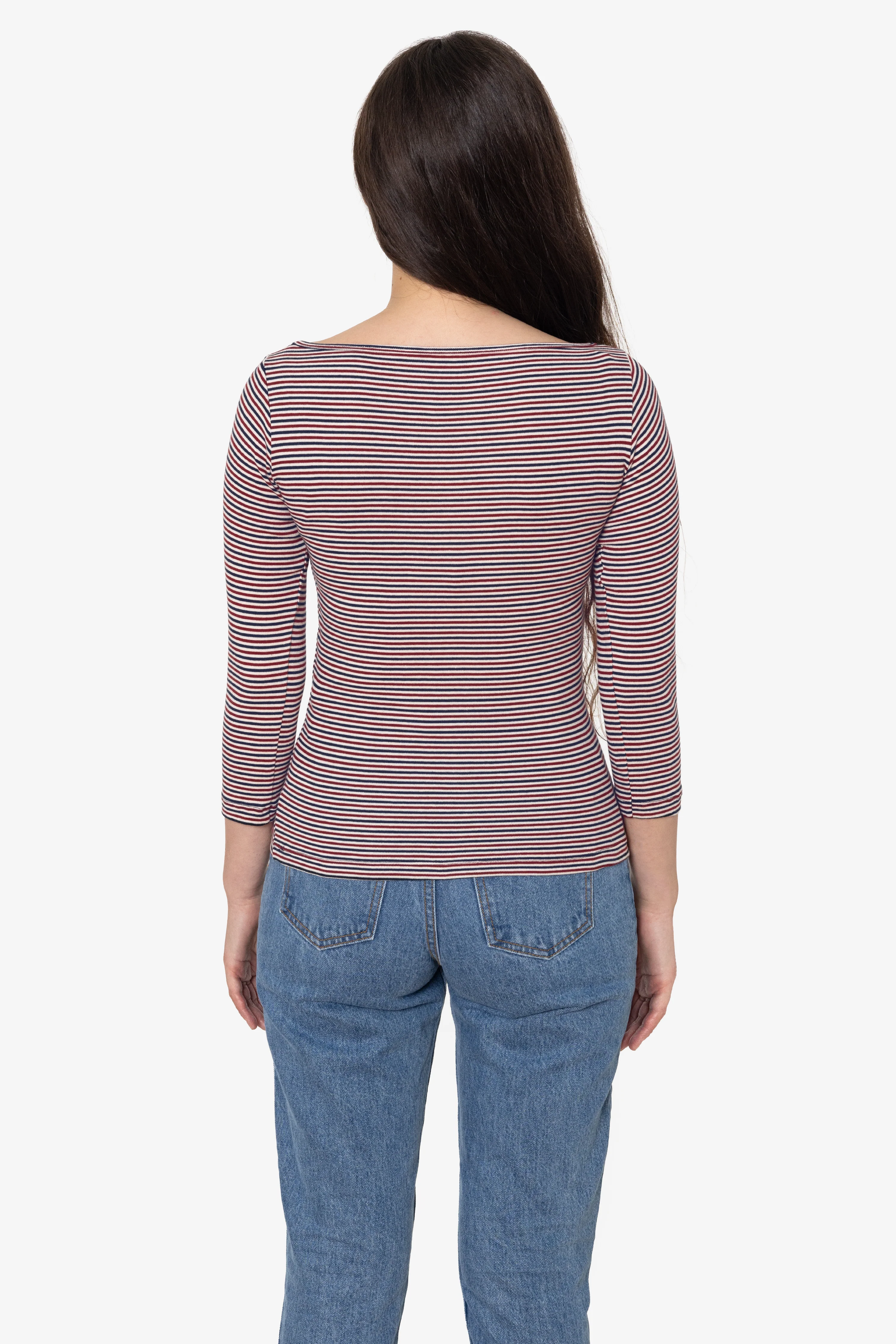 43044 - Baby Rib 3/4 Sleeve Boatneck Top - Image 21