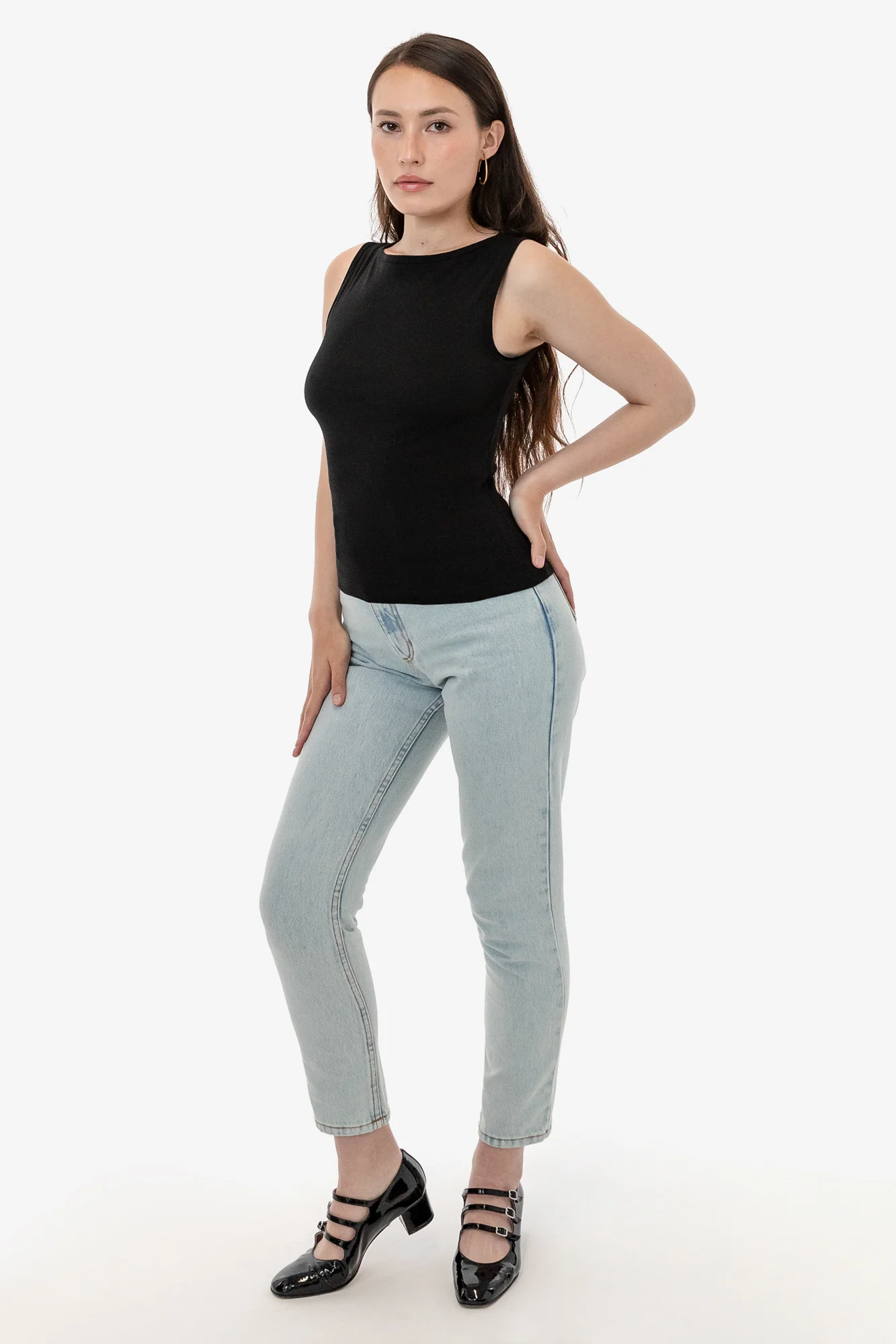 43045 - Baby Rib Sleeveless Boatneck Top - Image 10
