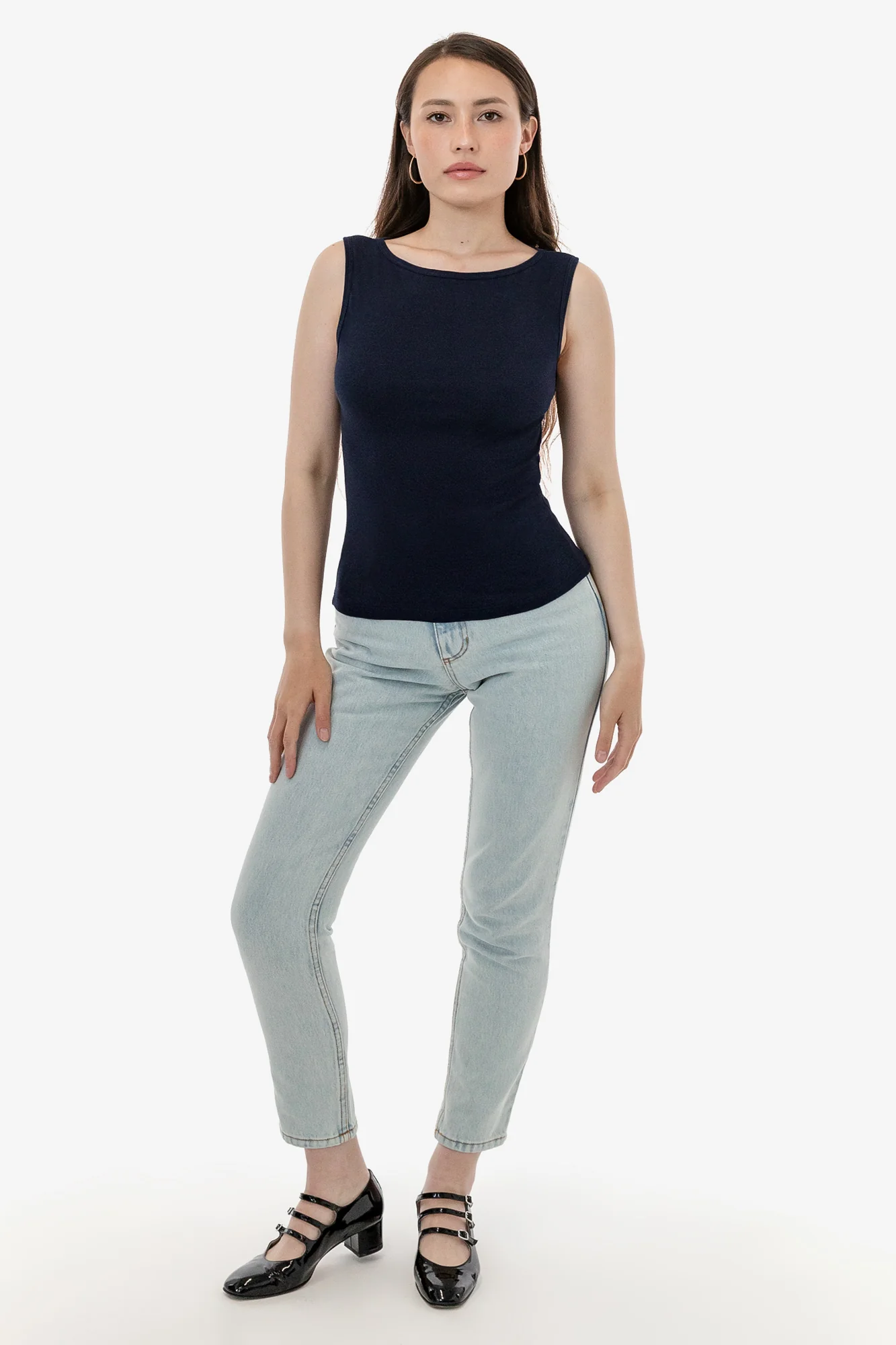 43045 - Baby Rib Sleeveless Boatneck Top - Image 13