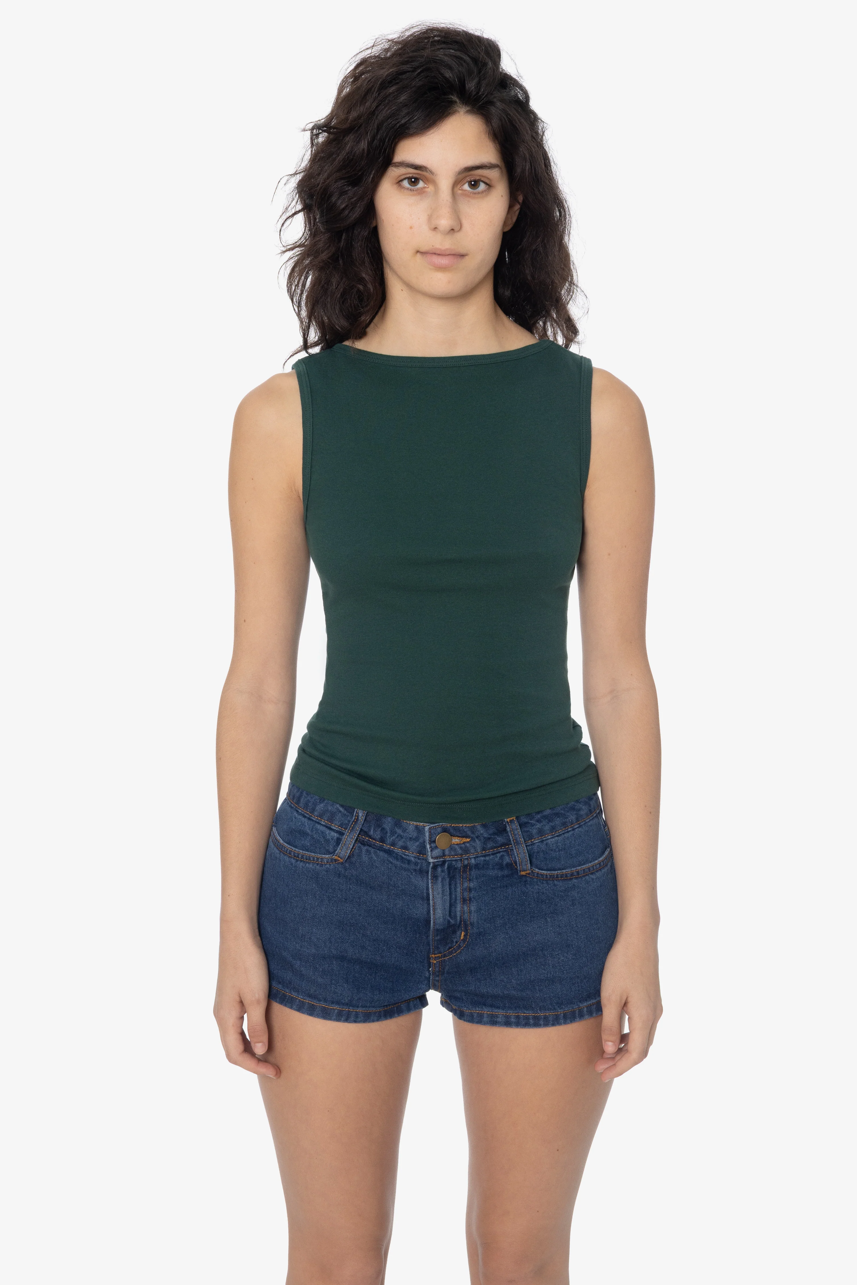 43045 - Baby Rib Sleeveless Boatneck Top - Image 33