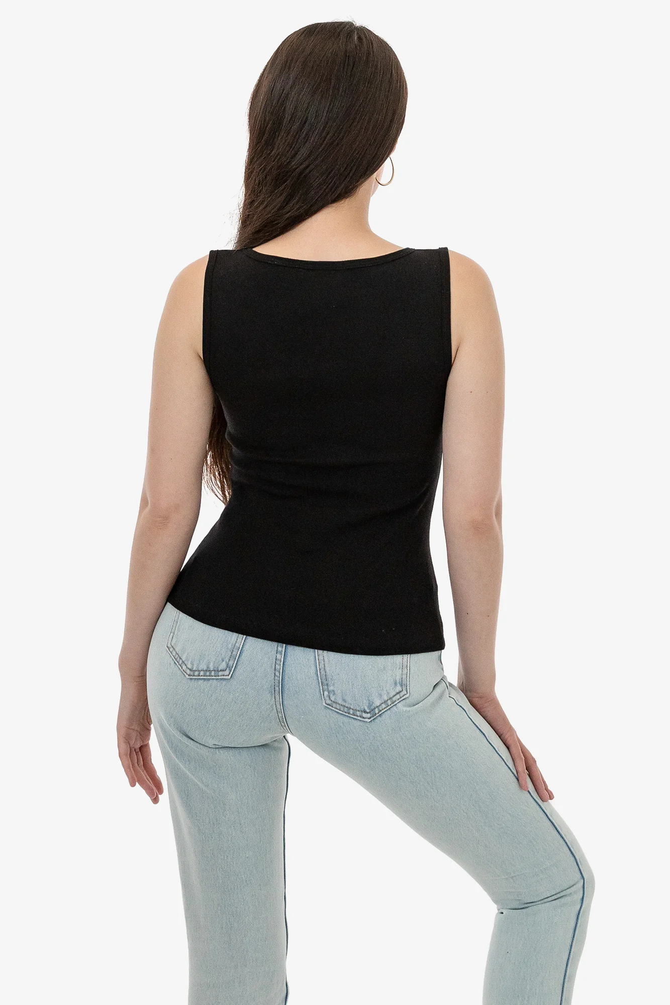 43045 - Baby Rib Sleeveless Boatneck Top - Image 4