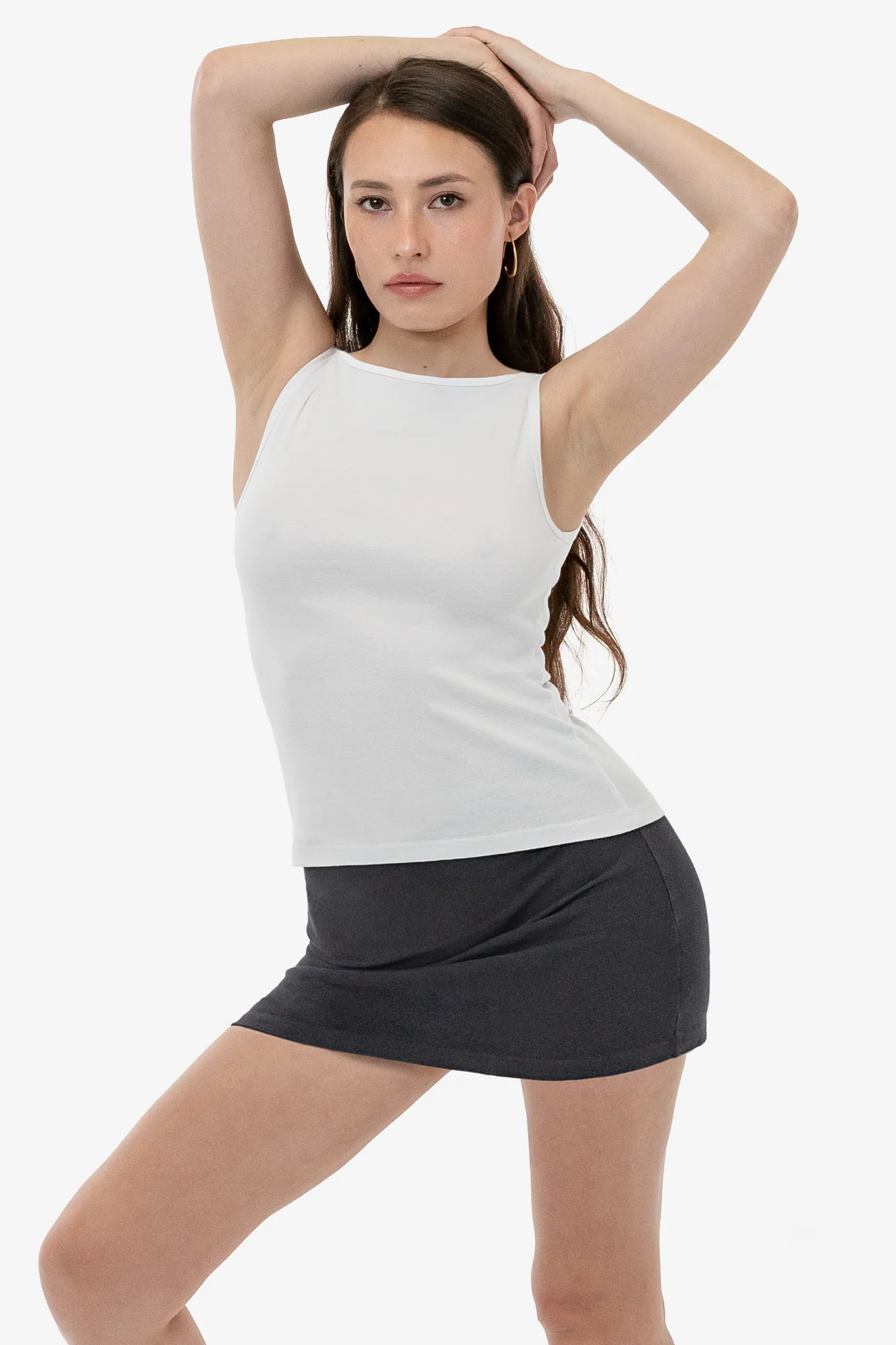 43045 - Baby Rib Sleeveless Boatneck Top - Image 9