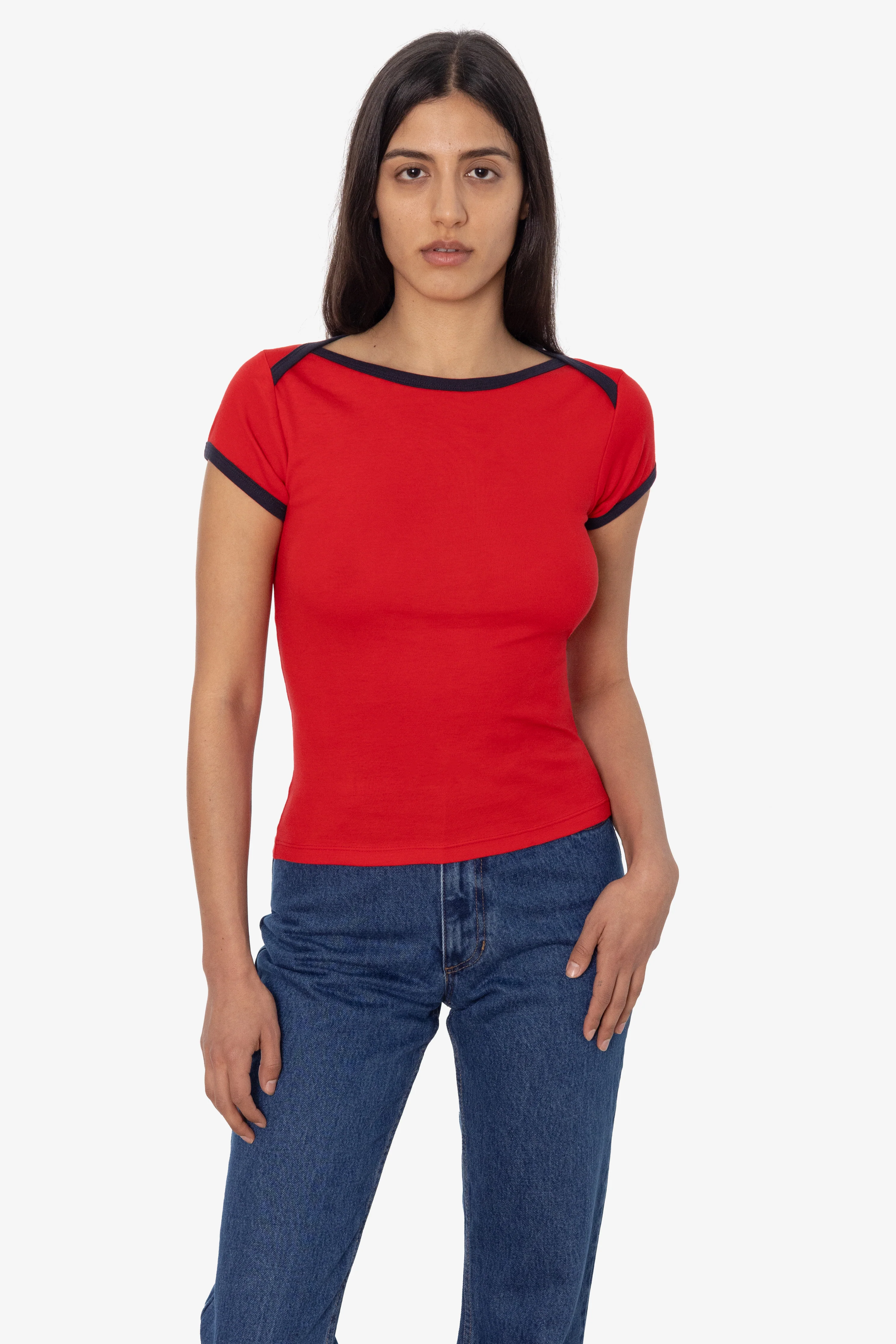 43050 - Baby Rib Lap Neck T-Shirt - Image 2
