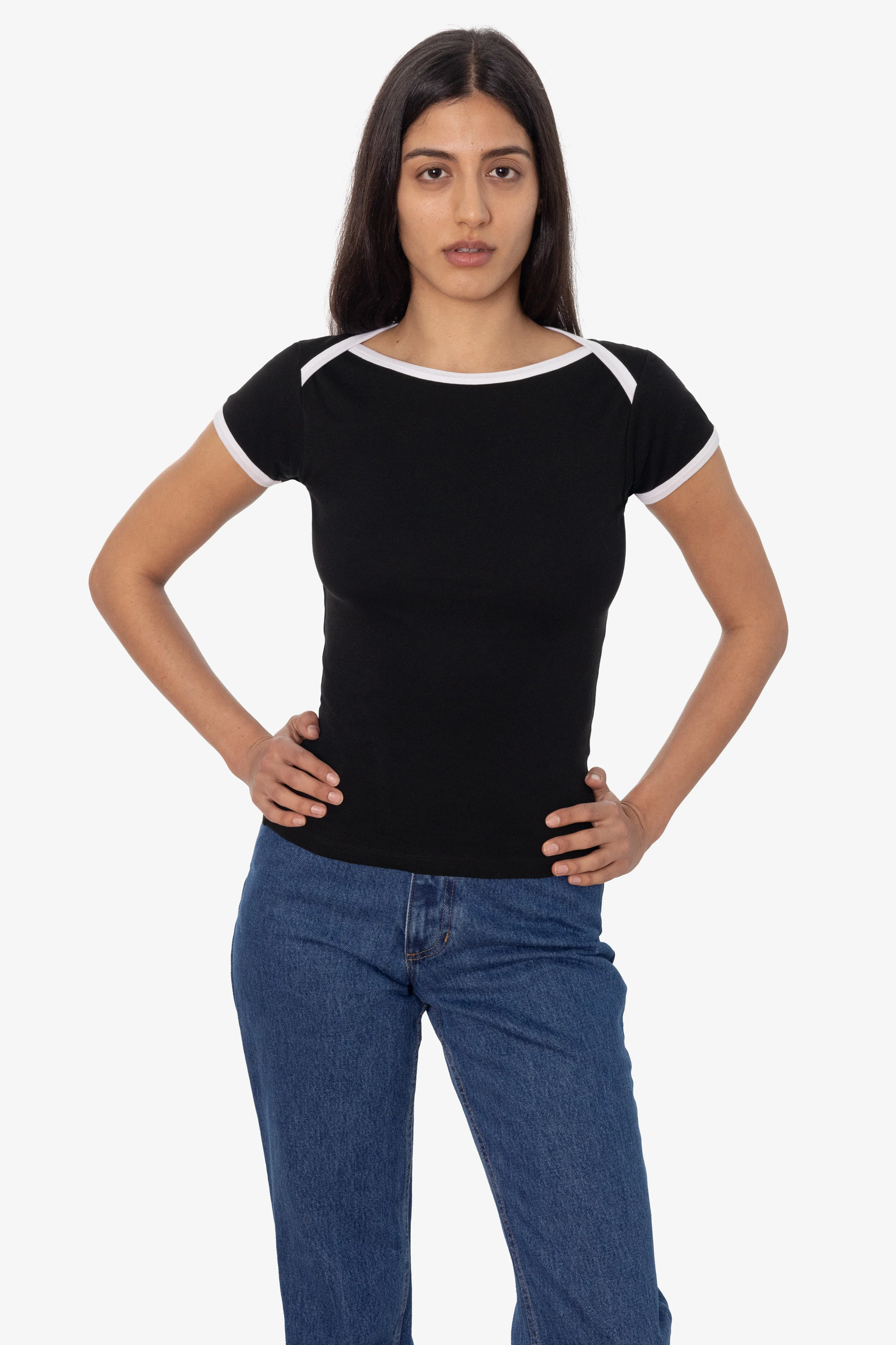 43050 - Baby Rib Lap Neck T-Shirt - Image 3
