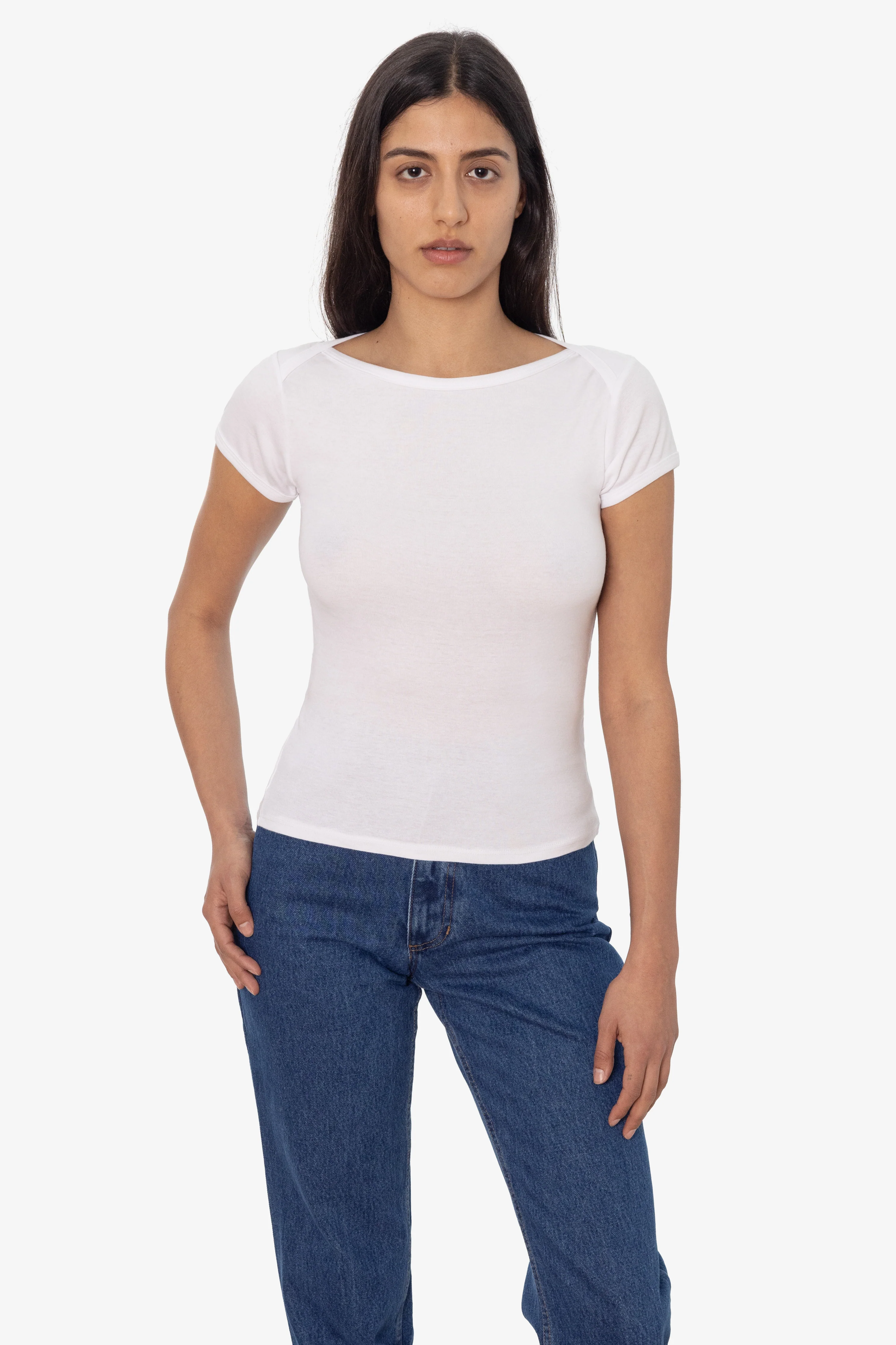 43050 - Baby Rib Lap Neck T-Shirt - Image 5