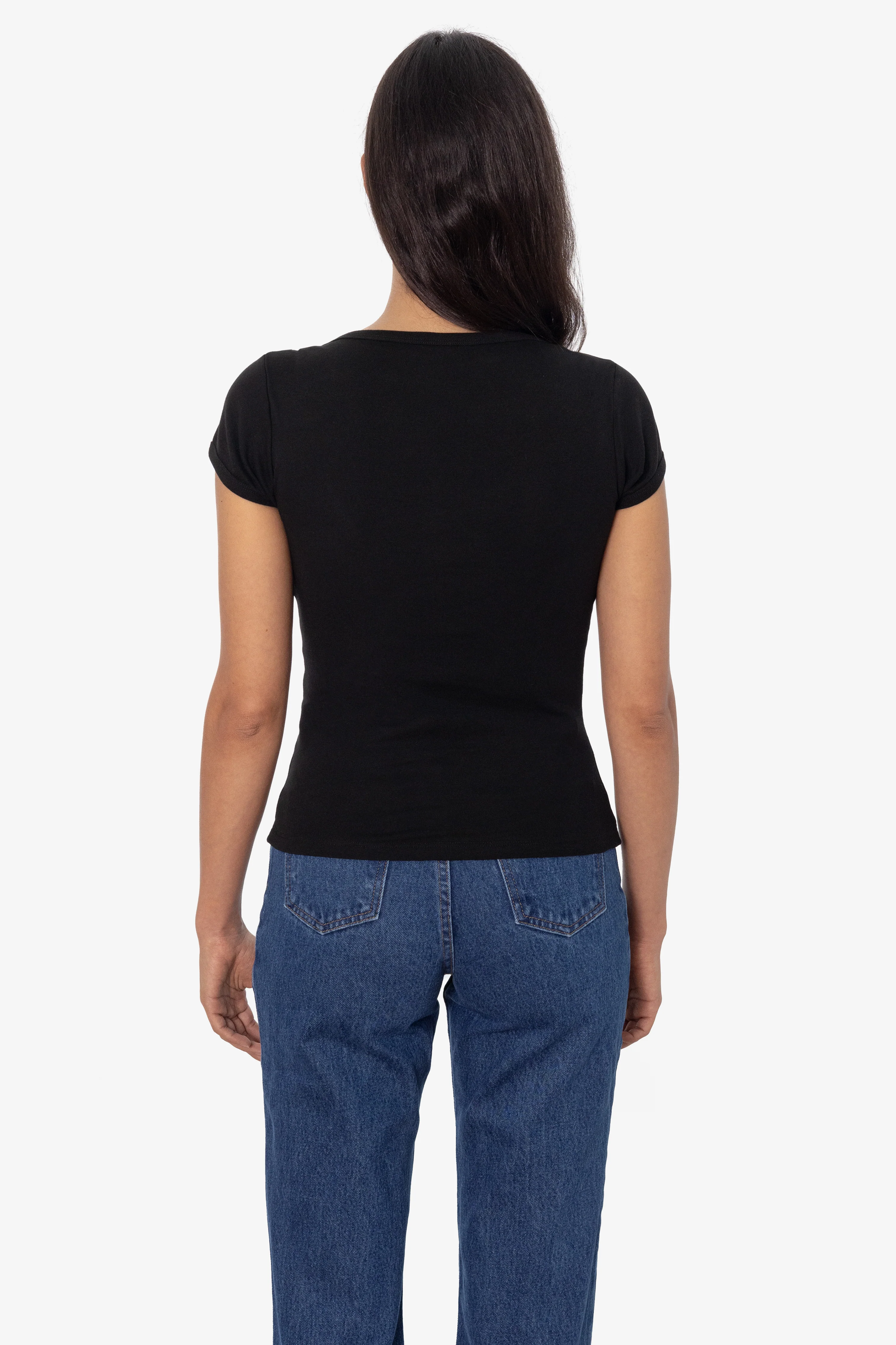 43050 - Baby Rib Lap Neck T-Shirt - Image 6