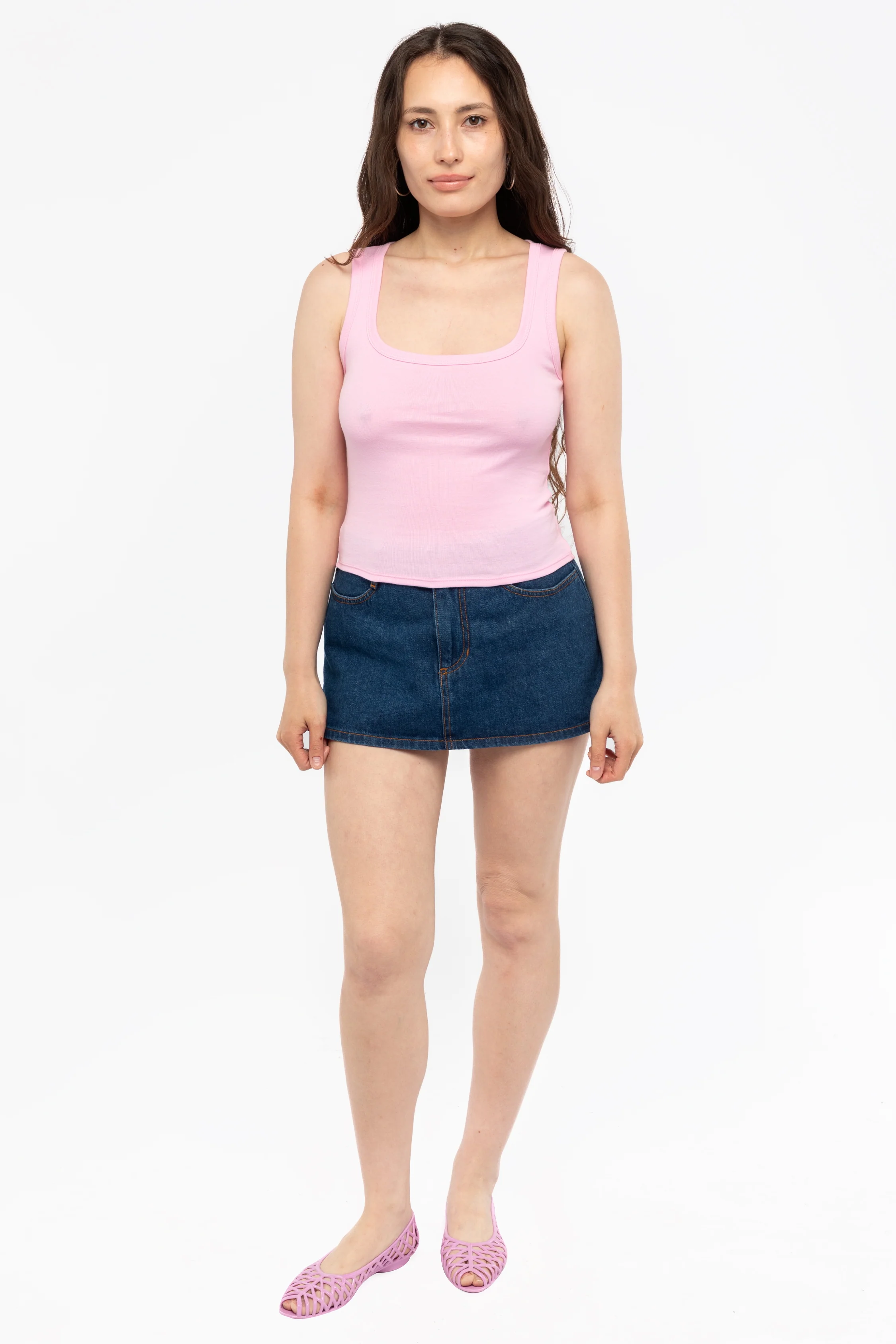 43055 - Baby Rib Square Neck Tank Top - Image 10