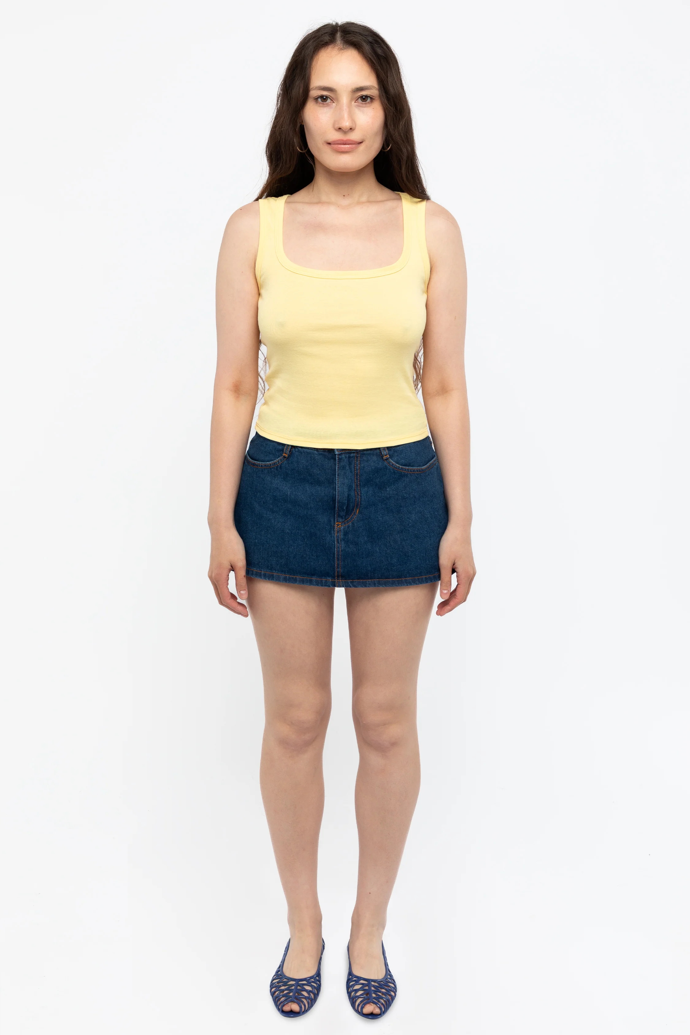 43055 - Baby Rib Square Neck Tank Top - Image 11