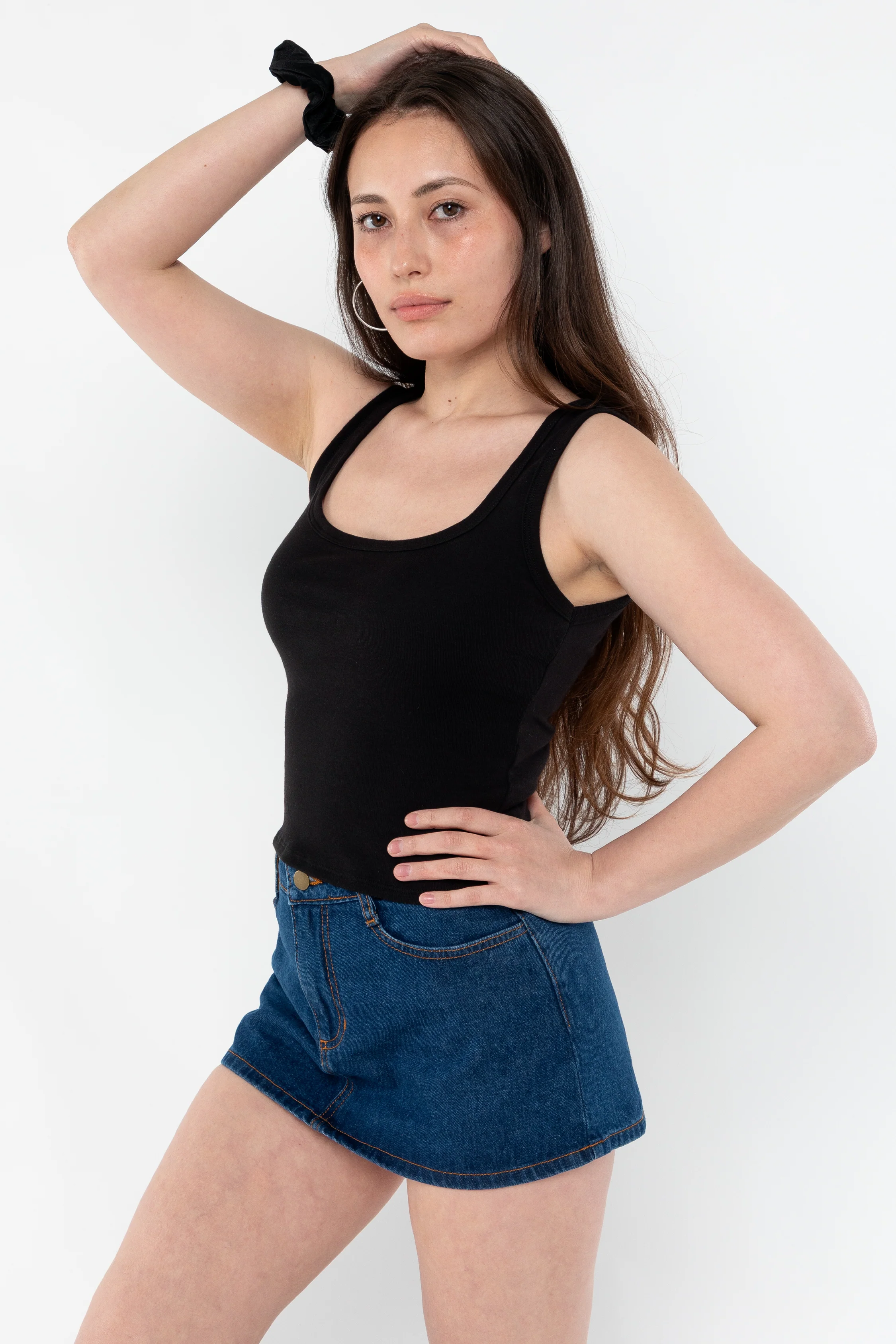 43055 - Baby Rib Square Neck Tank Top - Image 2