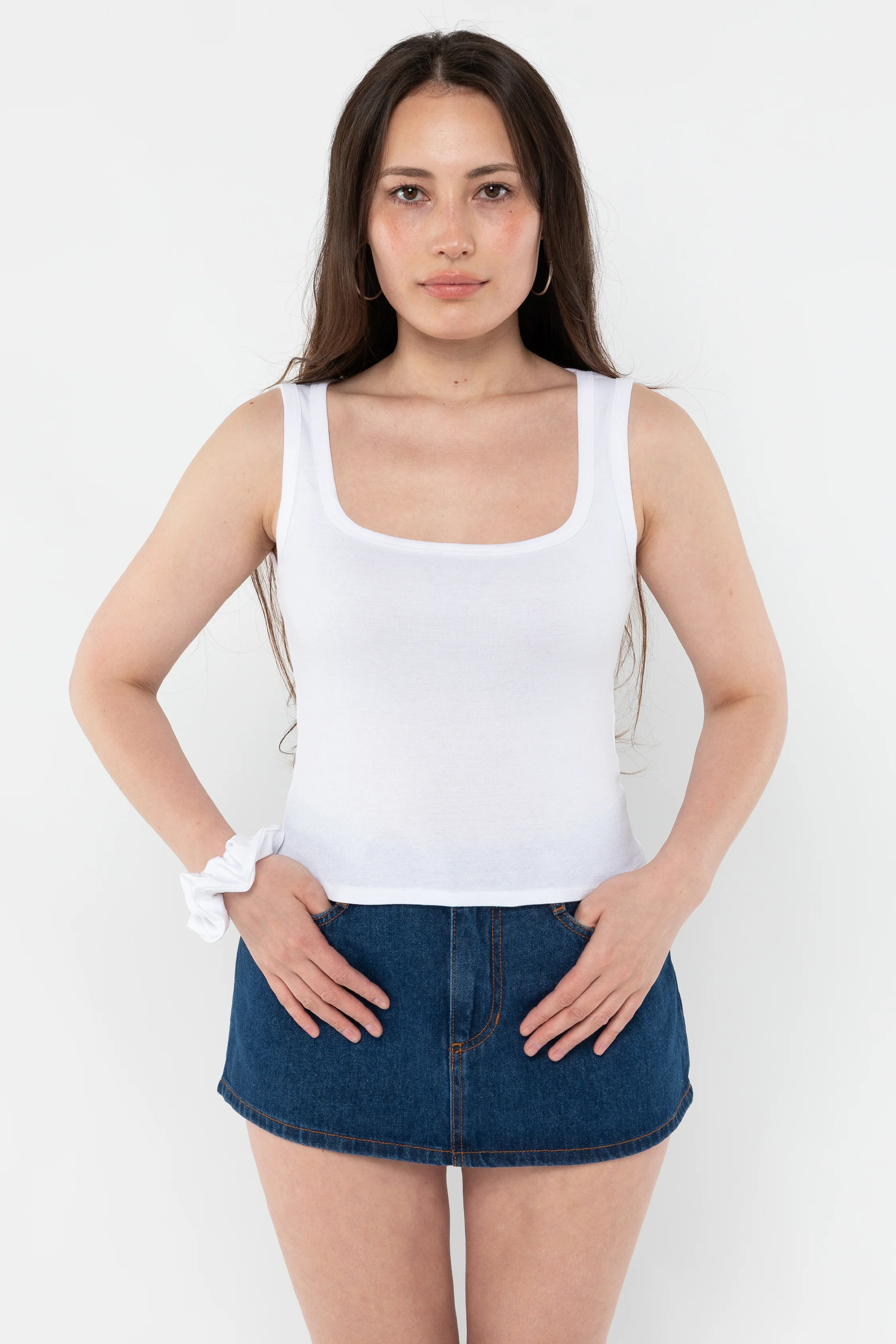 43055 - Baby Rib Square Neck Tank Top - Image 6