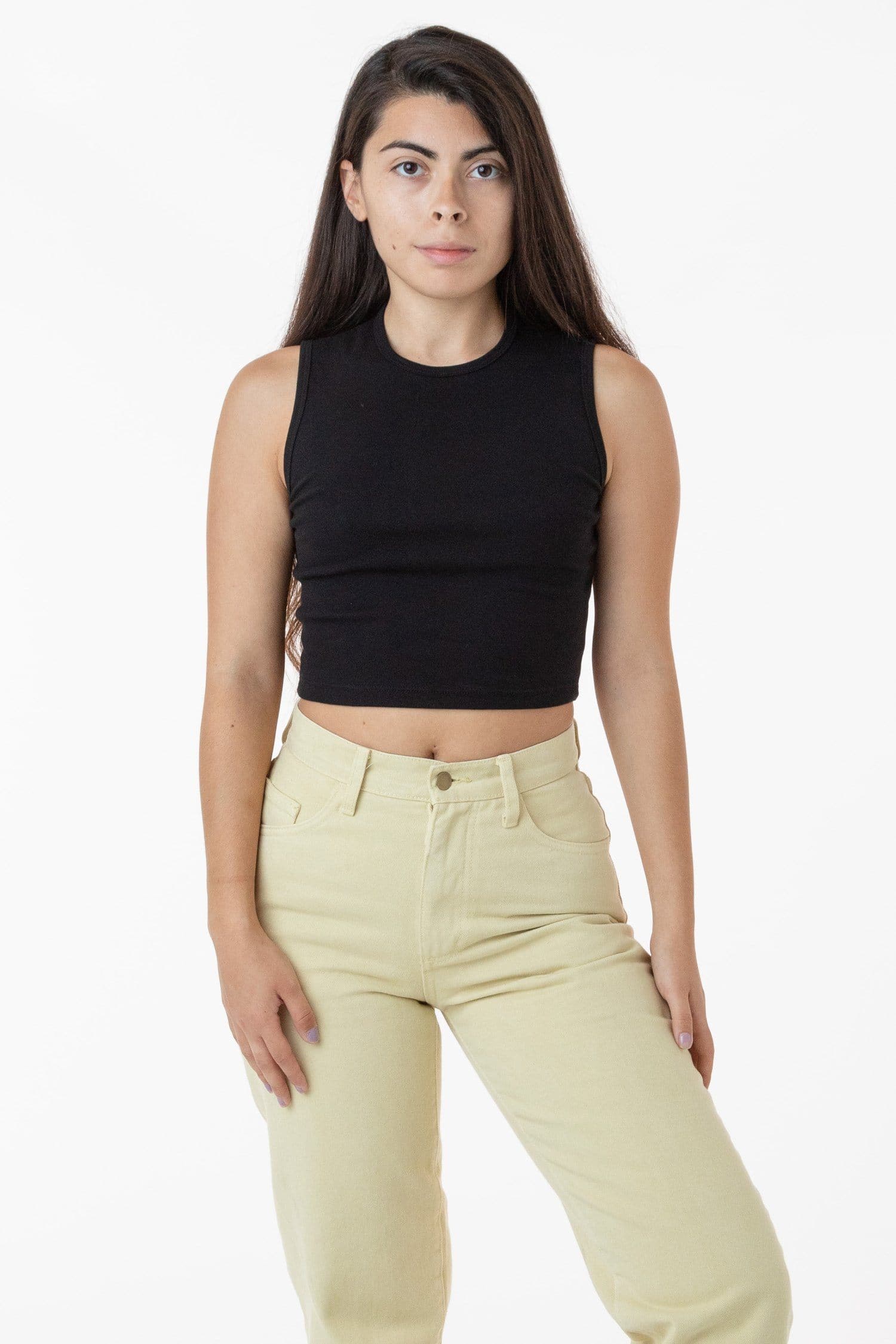 4365 - Baby Rib Sleeveless Crew Neck - Image 3