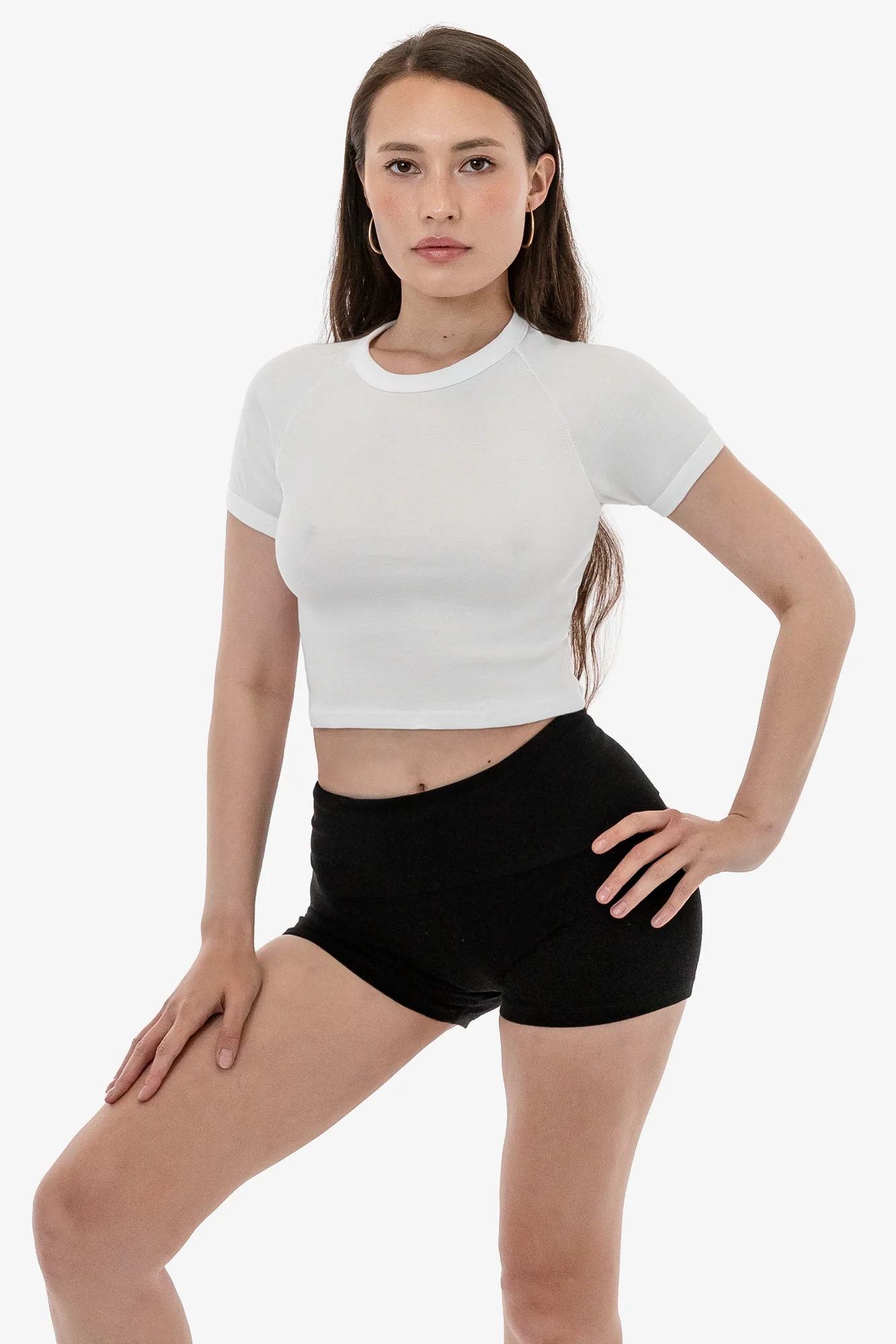 43077 - Baby Rib Short Sleeve Cropped Raglan - Image 10