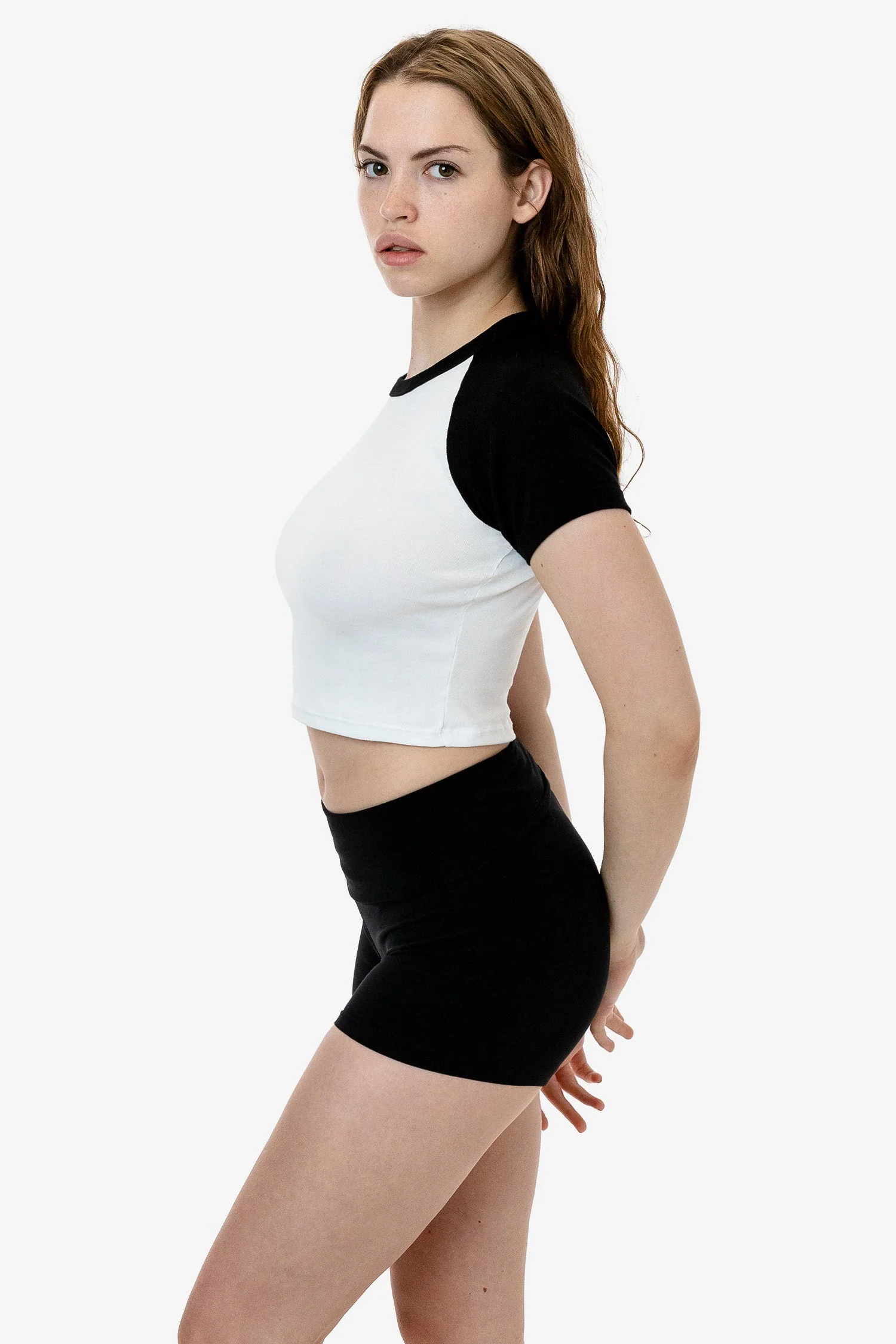 43077 - Baby Rib Short Sleeve Cropped Raglan - Image 12