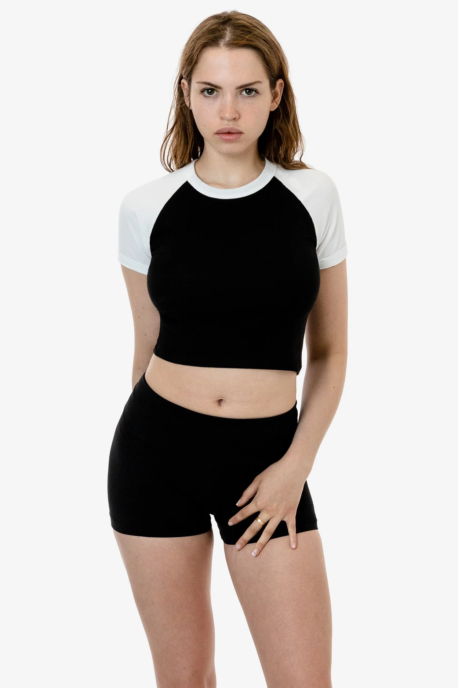 43077 - Baby Rib Short Sleeve Cropped Raglan - Image 13