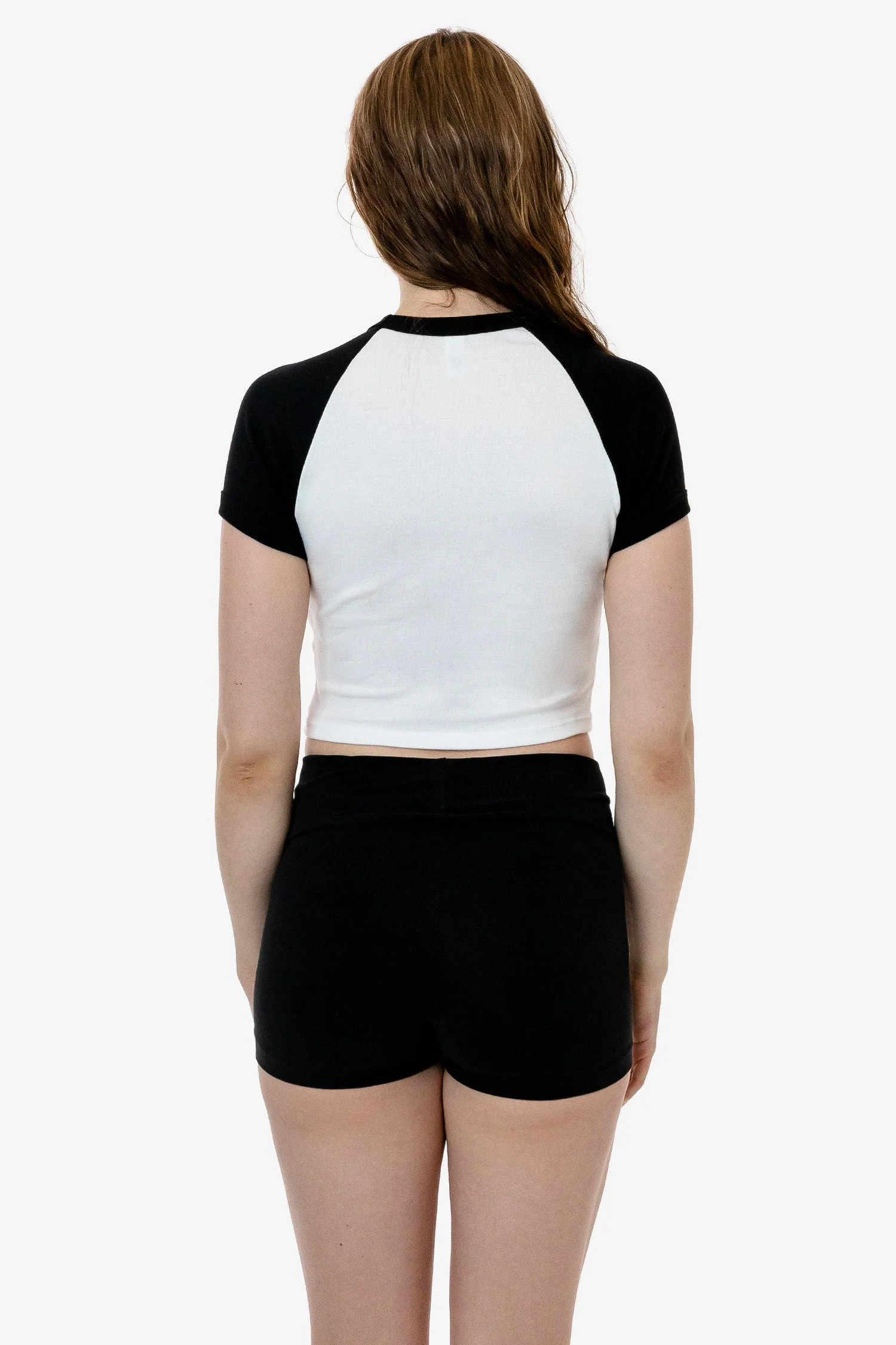 43077 - Baby Rib Short Sleeve Cropped Raglan - Image 15
