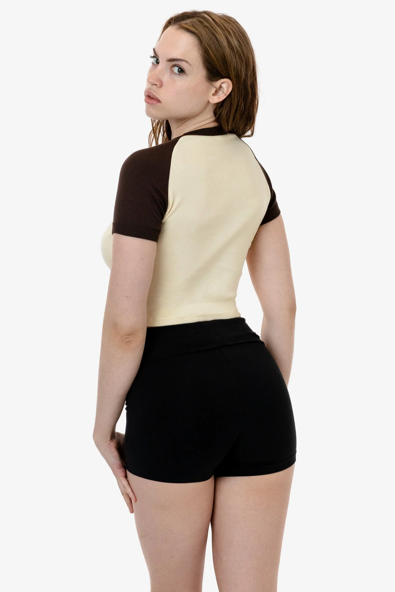 43077 - Baby Rib Short Sleeve Cropped Raglan - Image 16
