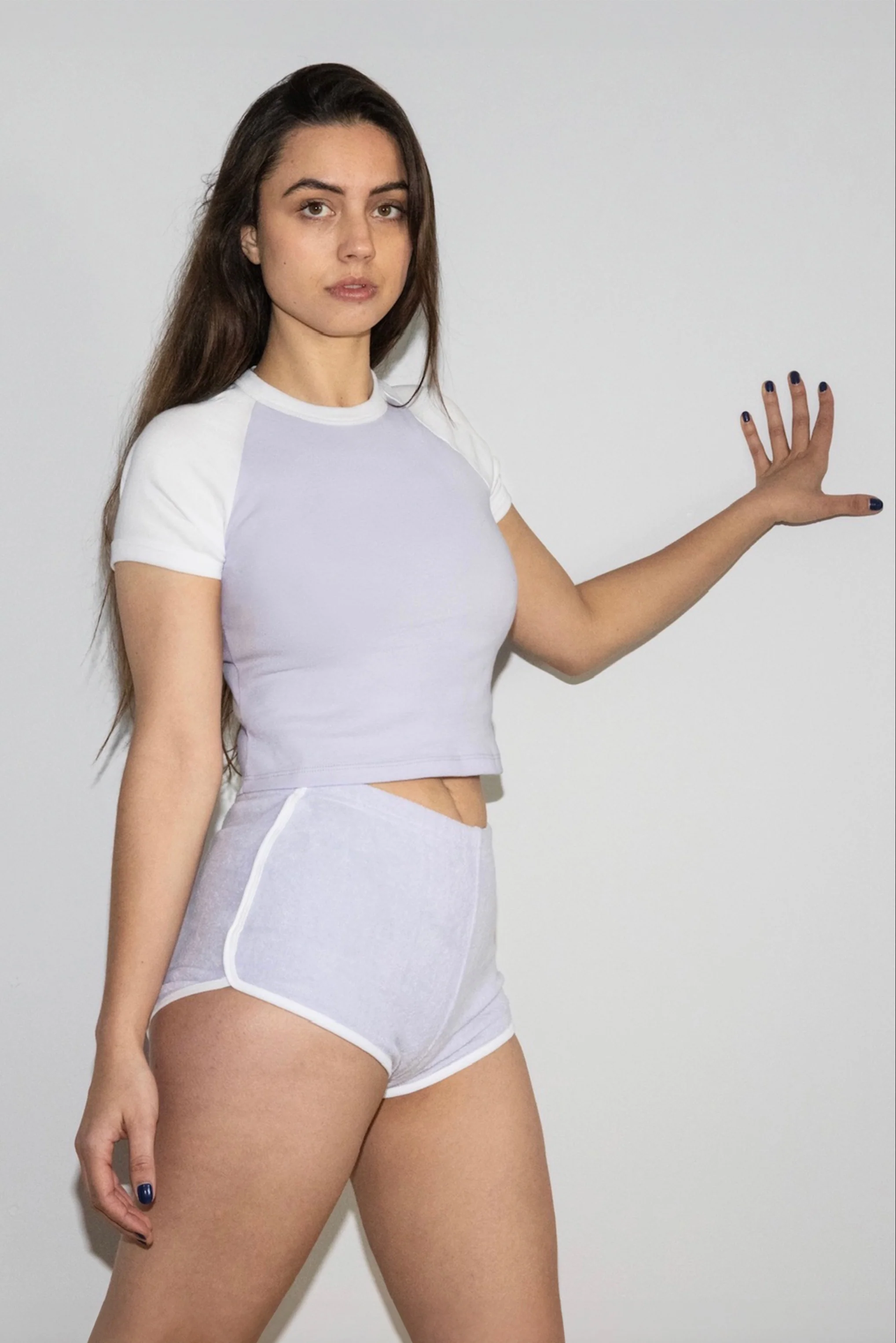 43077 - Baby Rib Short Sleeve Cropped Raglan - Image 20