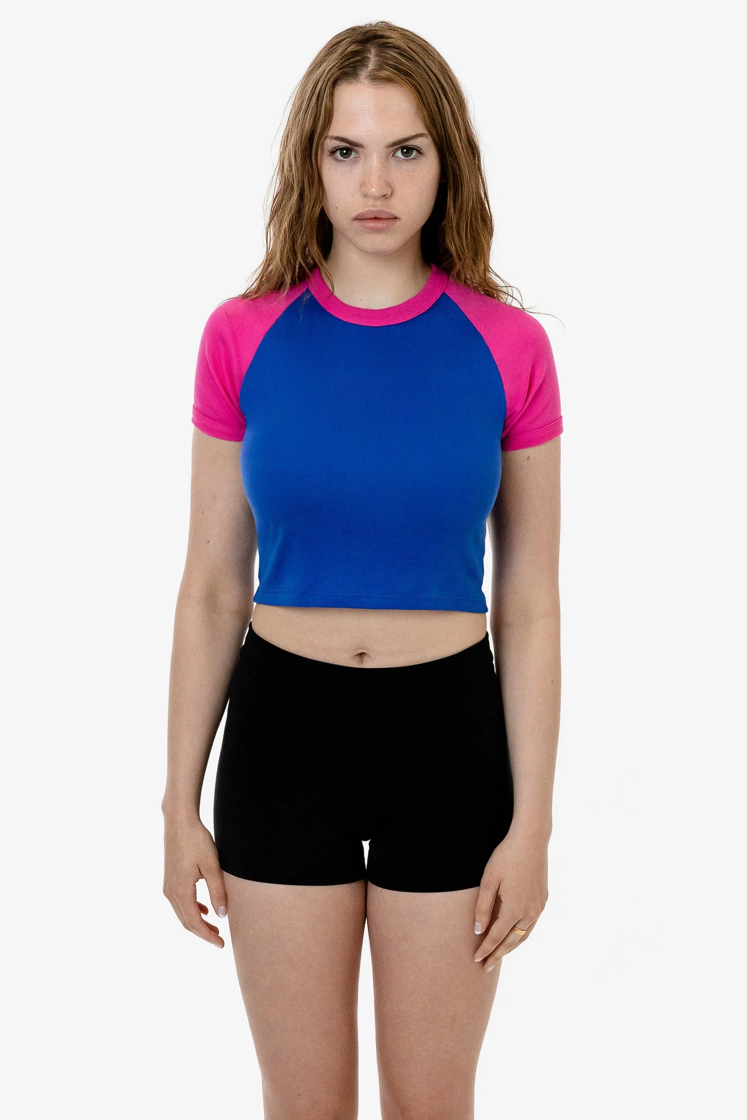 43077 - Baby Rib Short Sleeve Cropped Raglan - Image 8