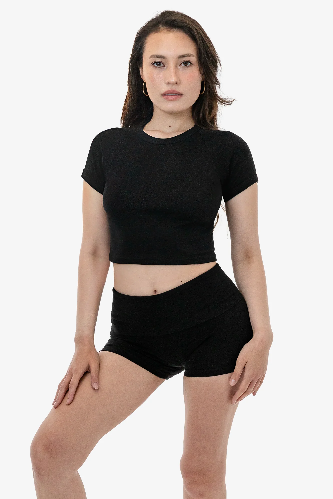 43077 - Baby Rib Short Sleeve Cropped Raglan - Image 9