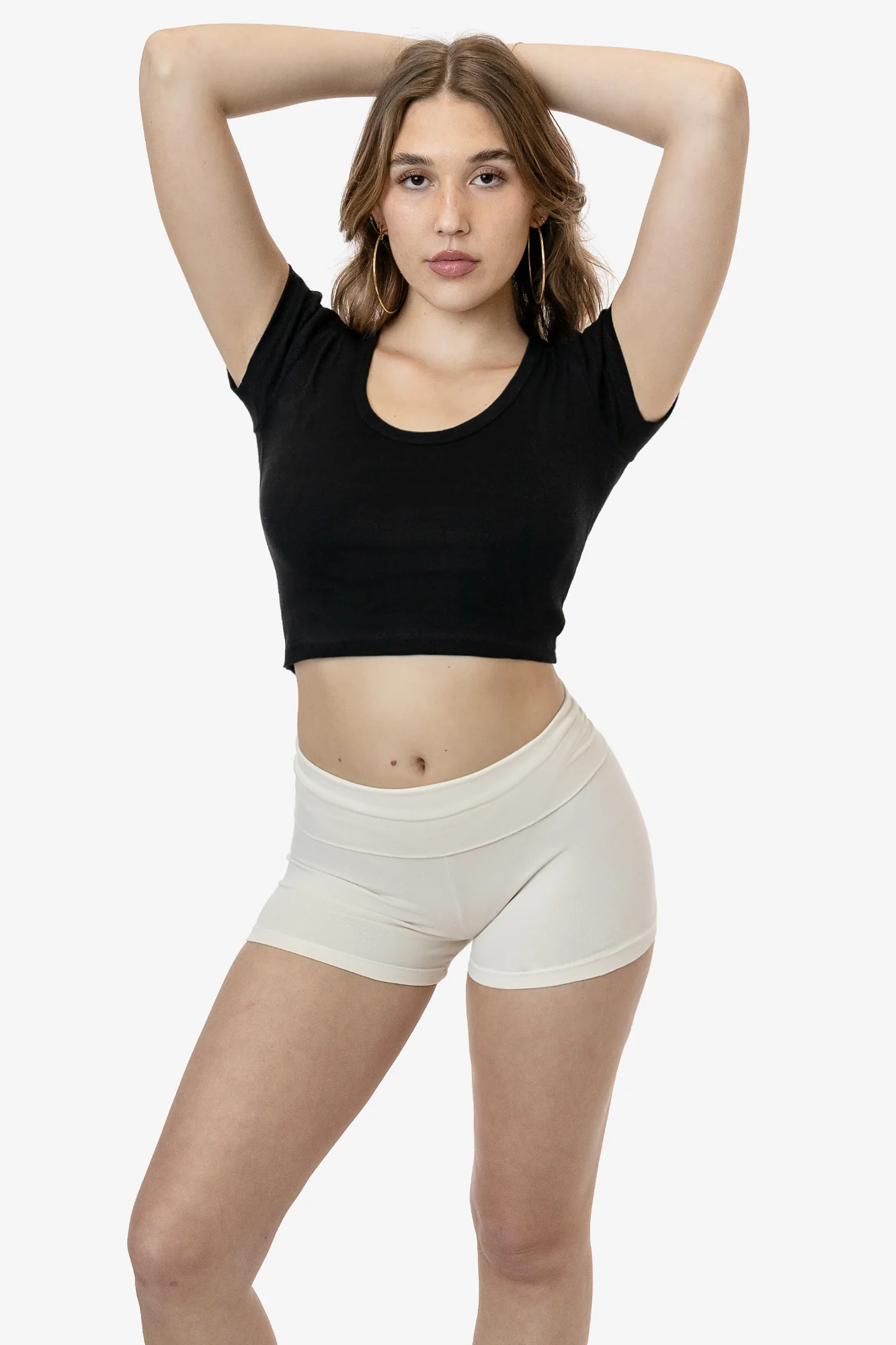 43080 - Baby Rib Scoopneck Crop Top - Image 3