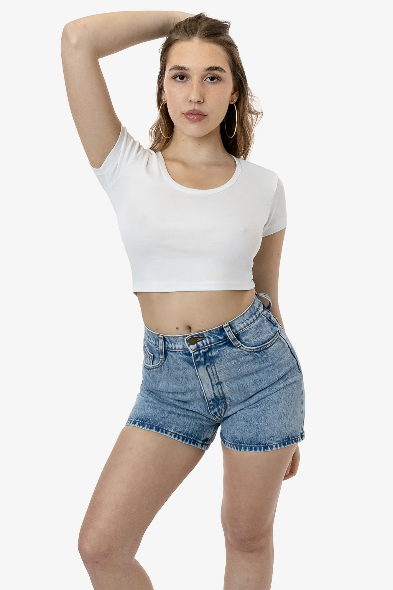 43080 - Baby Rib Scoopneck Crop Top - Image 5