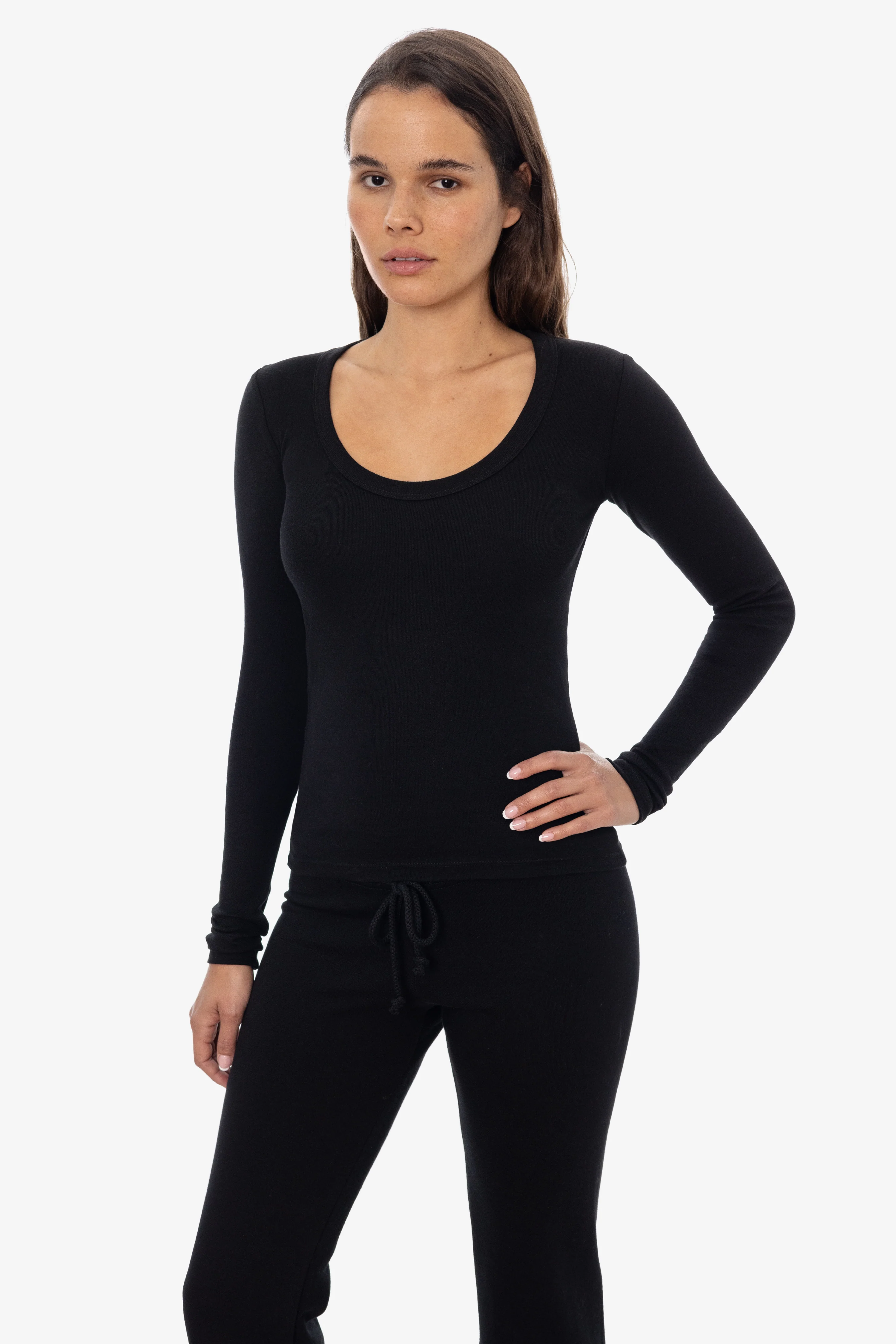 43082 - Baby Rib L/S Scoopneck Tee - Image 5