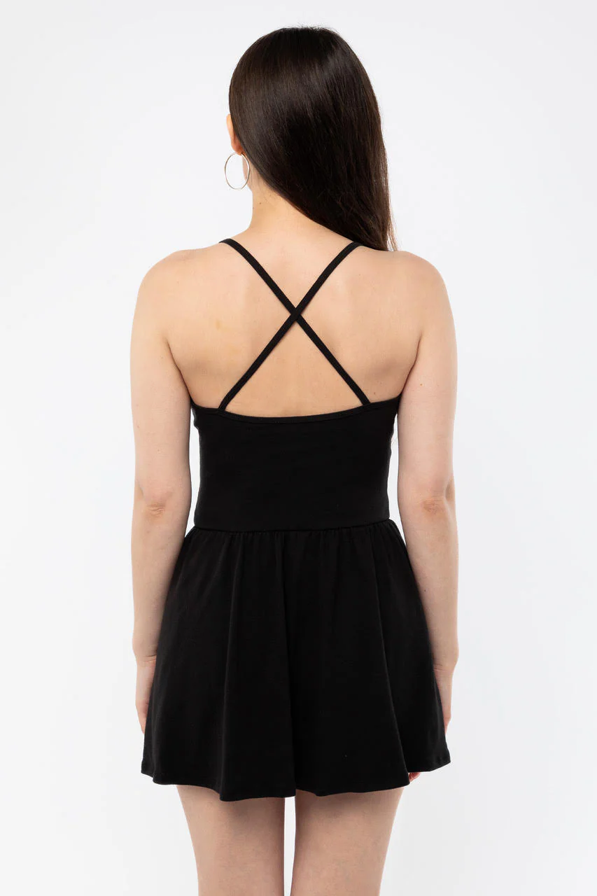 43206X - Baby Rib Cross Back Mini Dress - Image 5