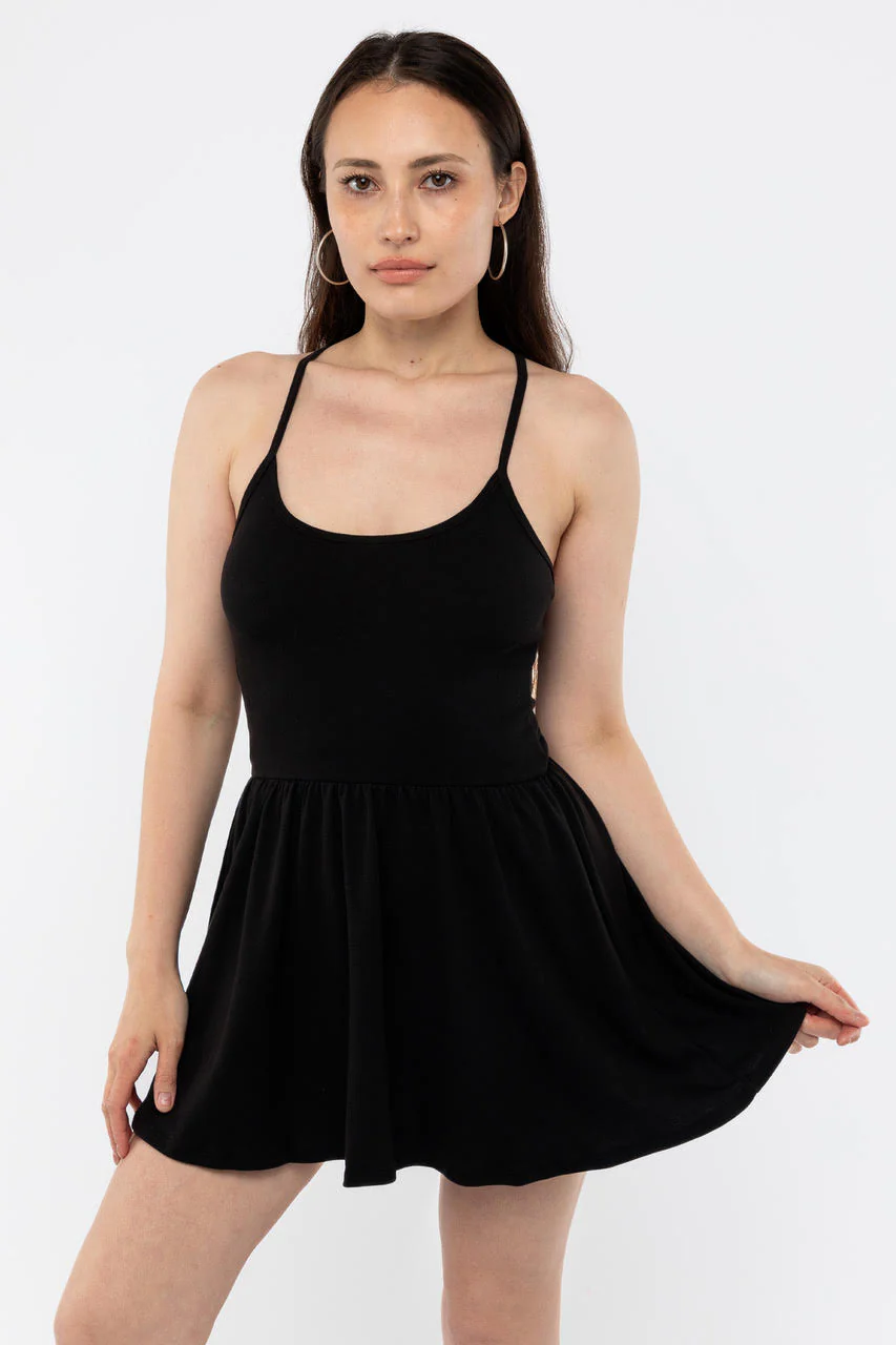 43206X - Baby Rib Cross Back Mini Dress - Image 6