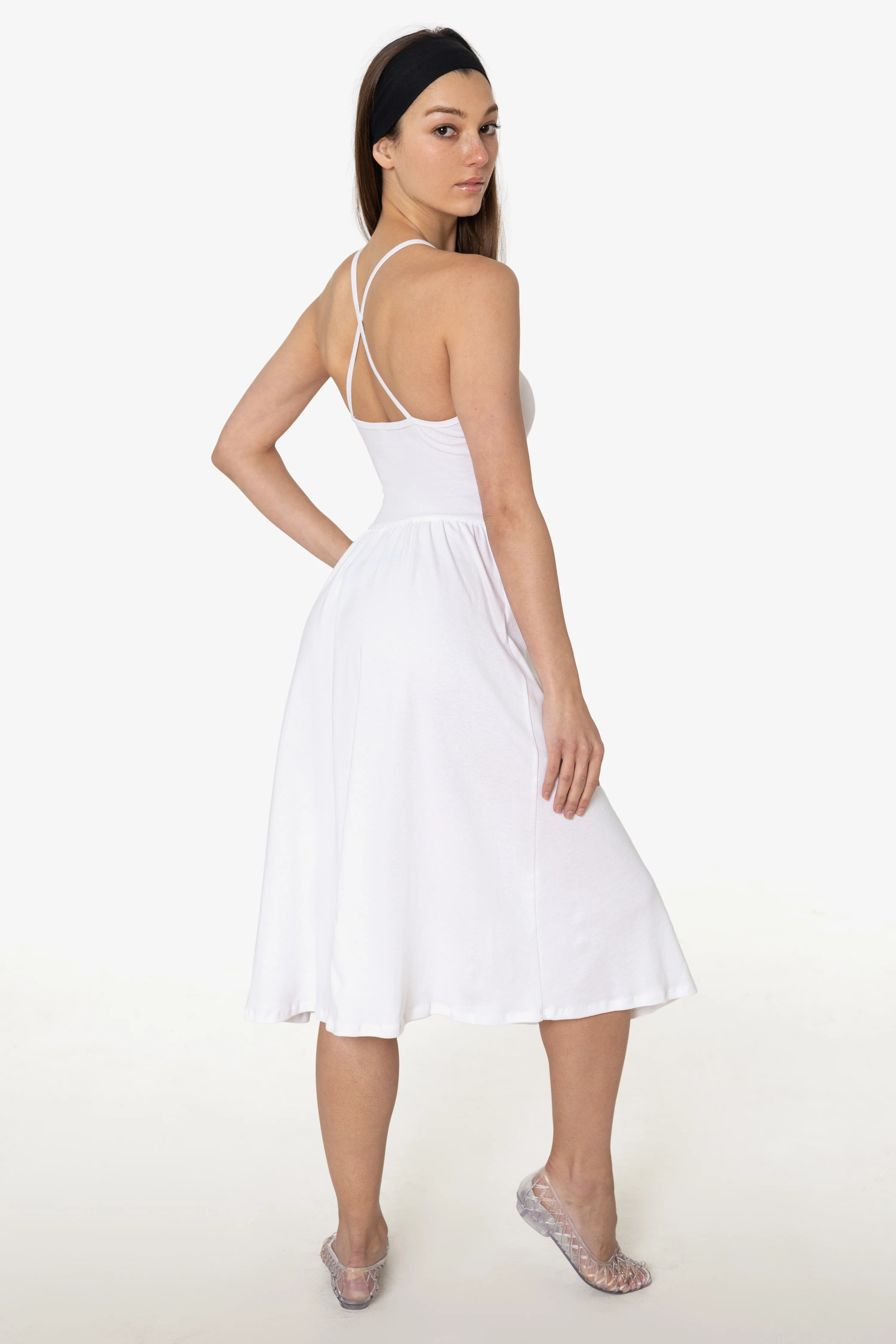 43208X - Baby Rib Cross Back Midi Dress - Image 16
