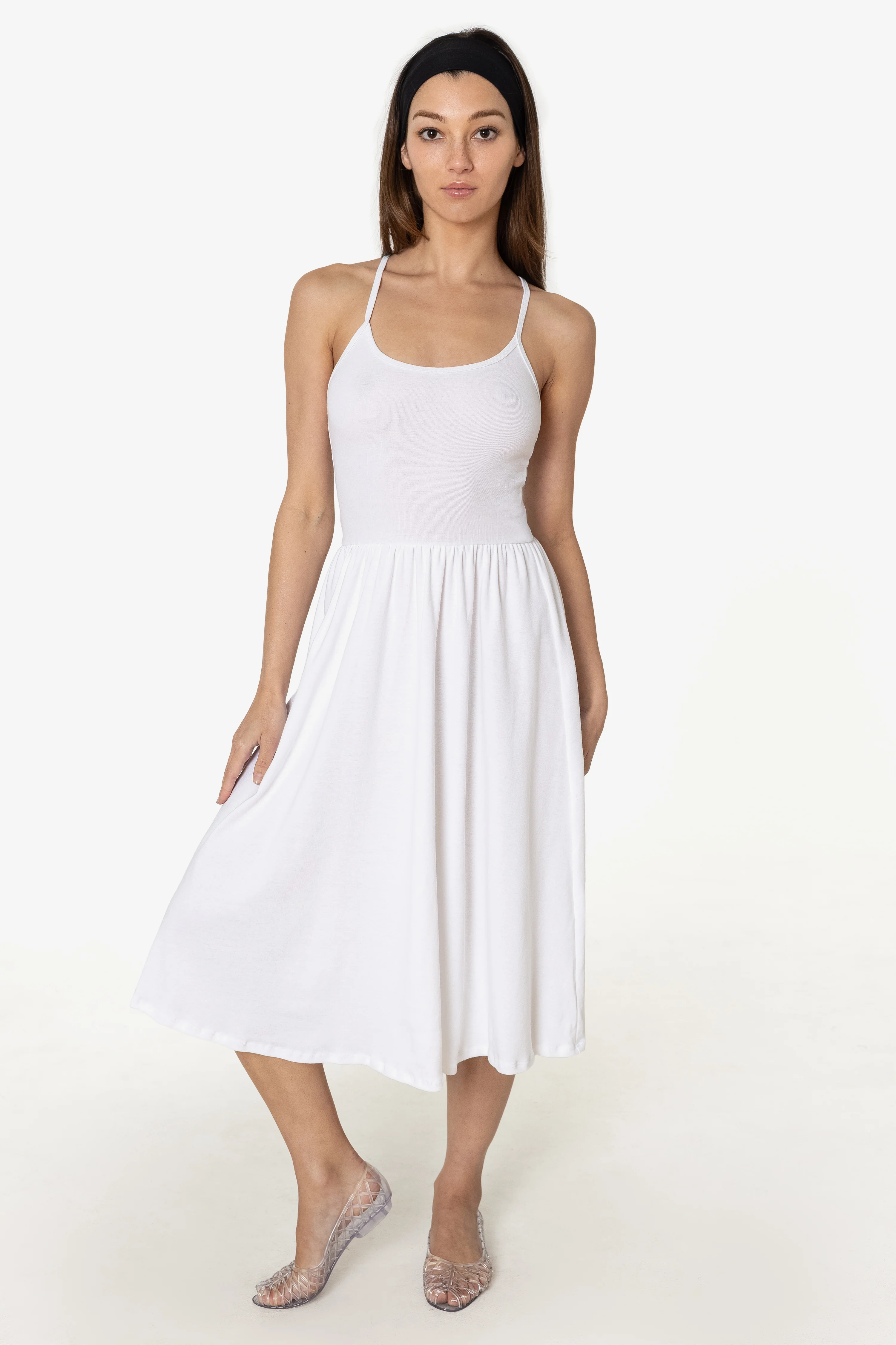 43208X - Baby Rib Cross Back Midi Dress - Image 18