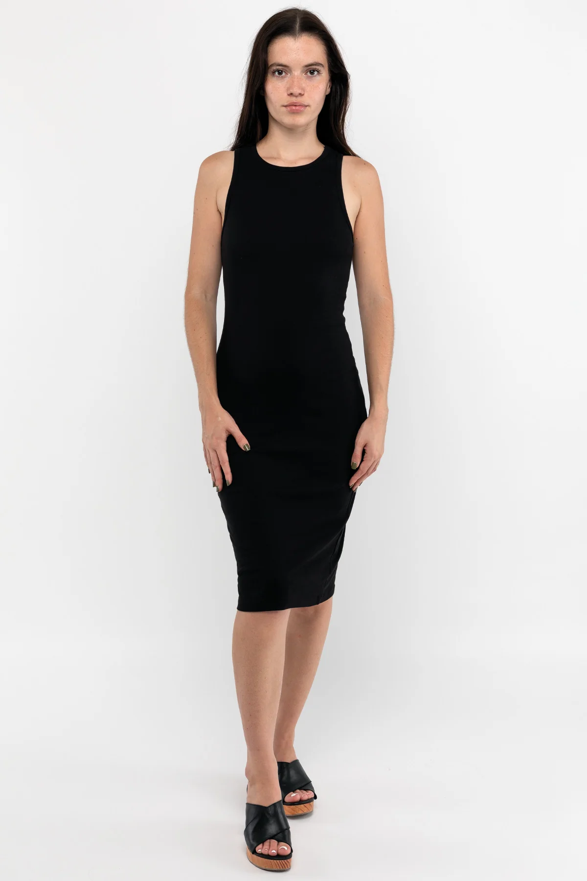 43240GD - Manantial Baby Rib Midi Dress - Image 7