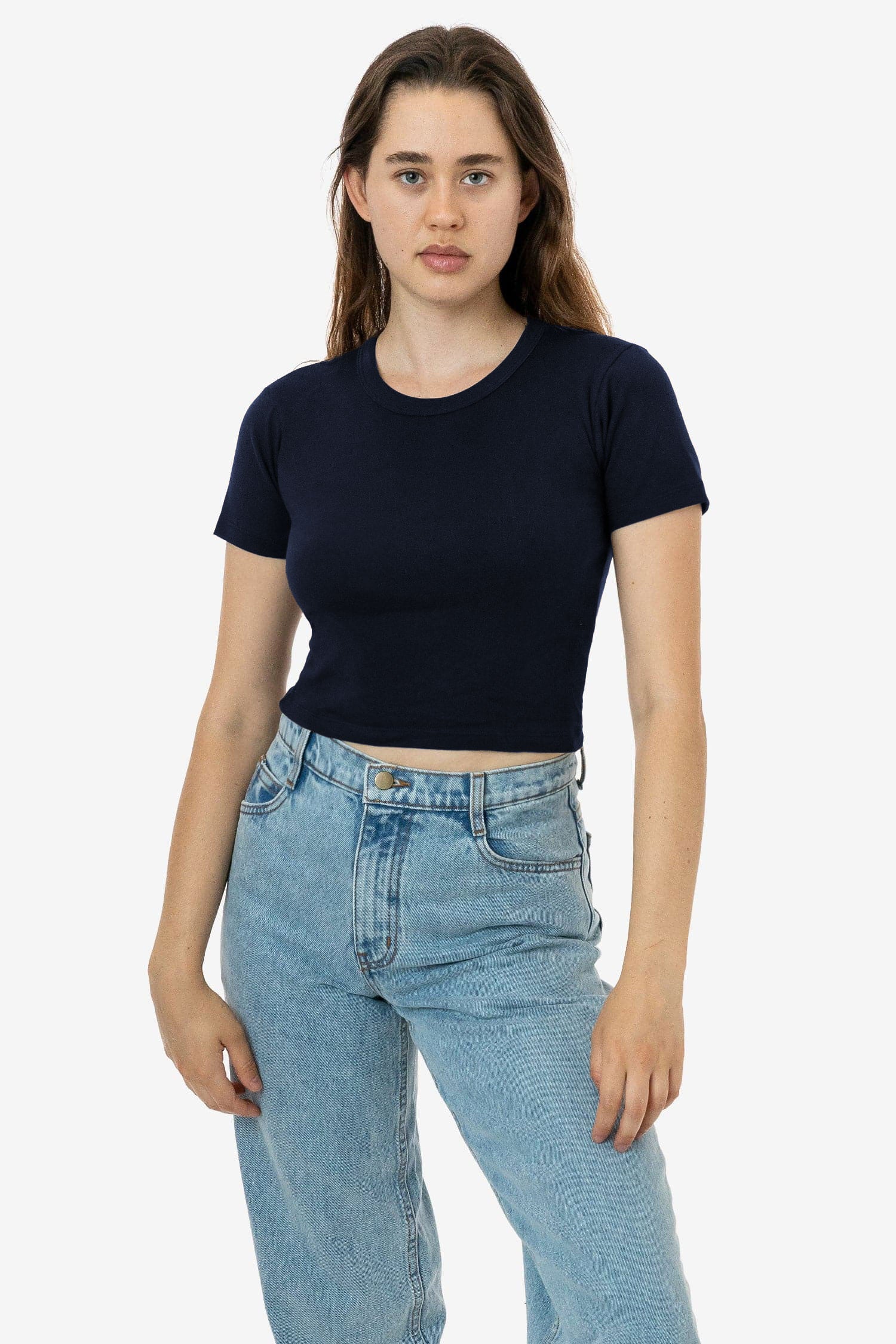 4325 - Baby Rib Short Sleeve Crop Tee - Image 8