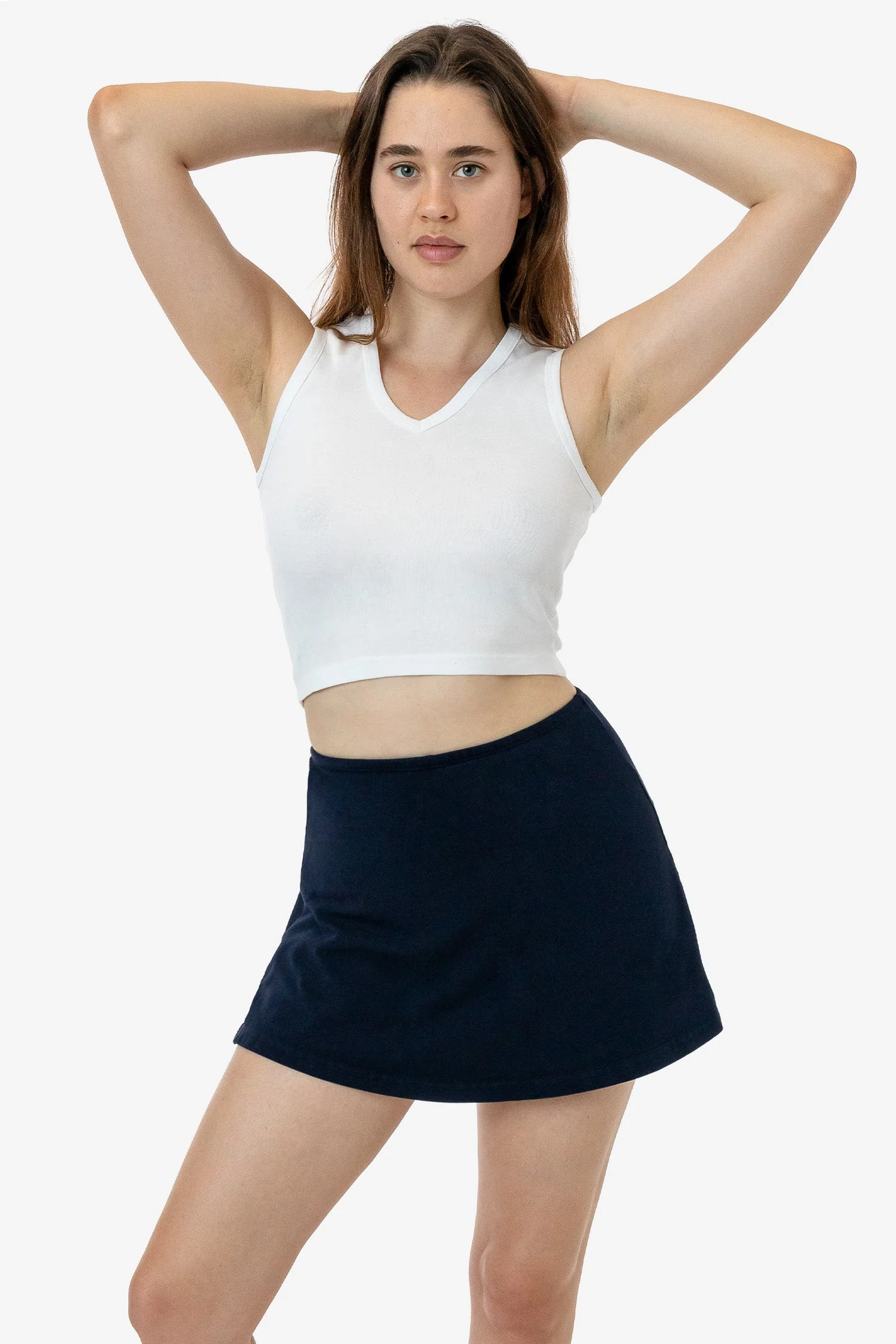 4357 - Baby Rib Sleeveless V-Neck Crop Tank - Image 12