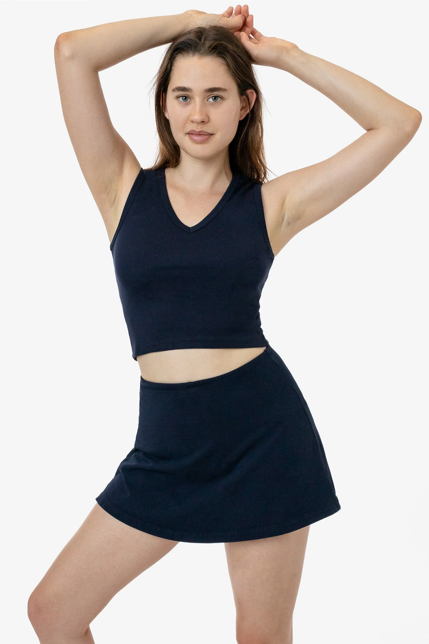 4357 - Baby Rib Sleeveless V-Neck Crop Tank - Image 9