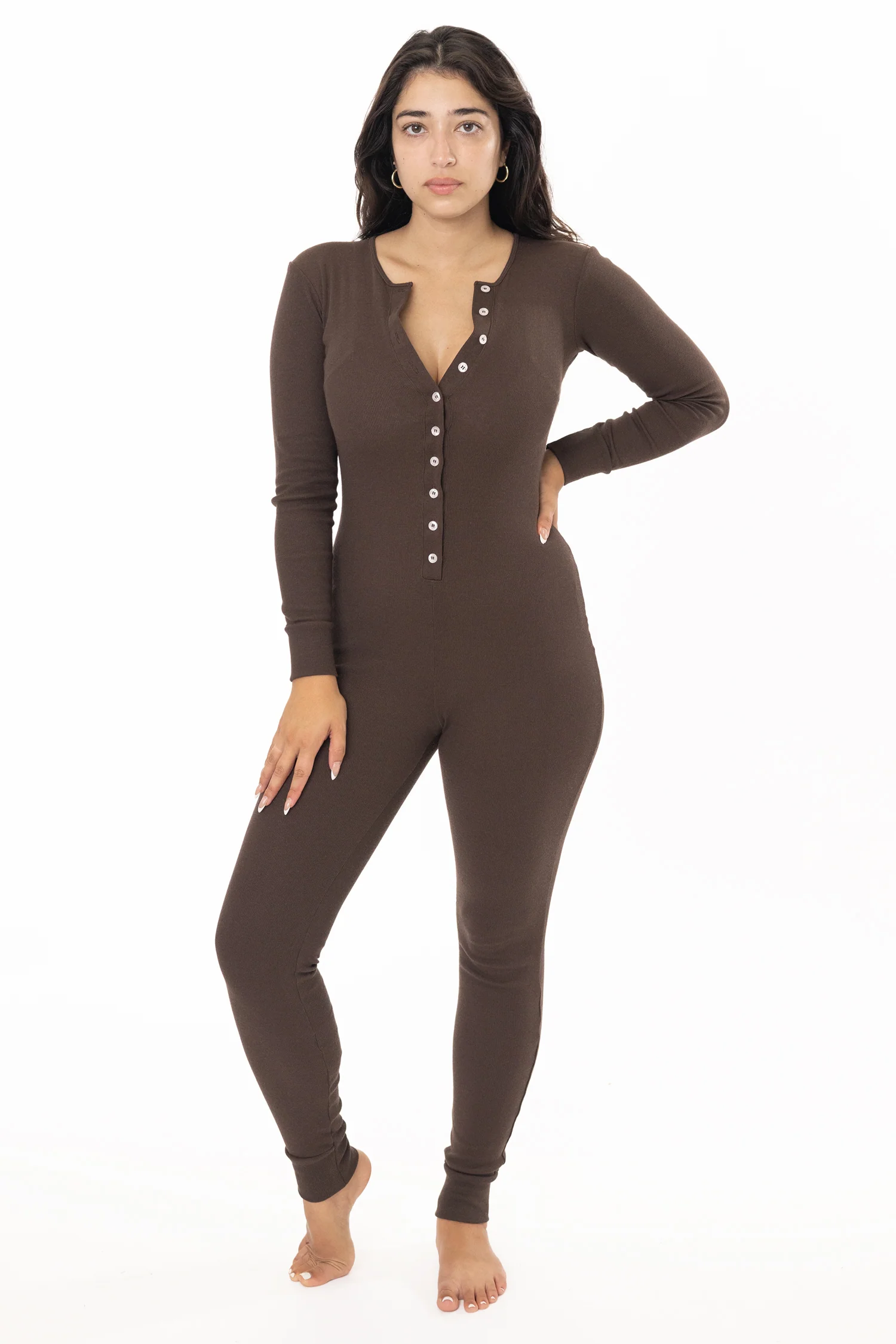 4390 - Poly Cotton Rib Henley One Piece - Image 13