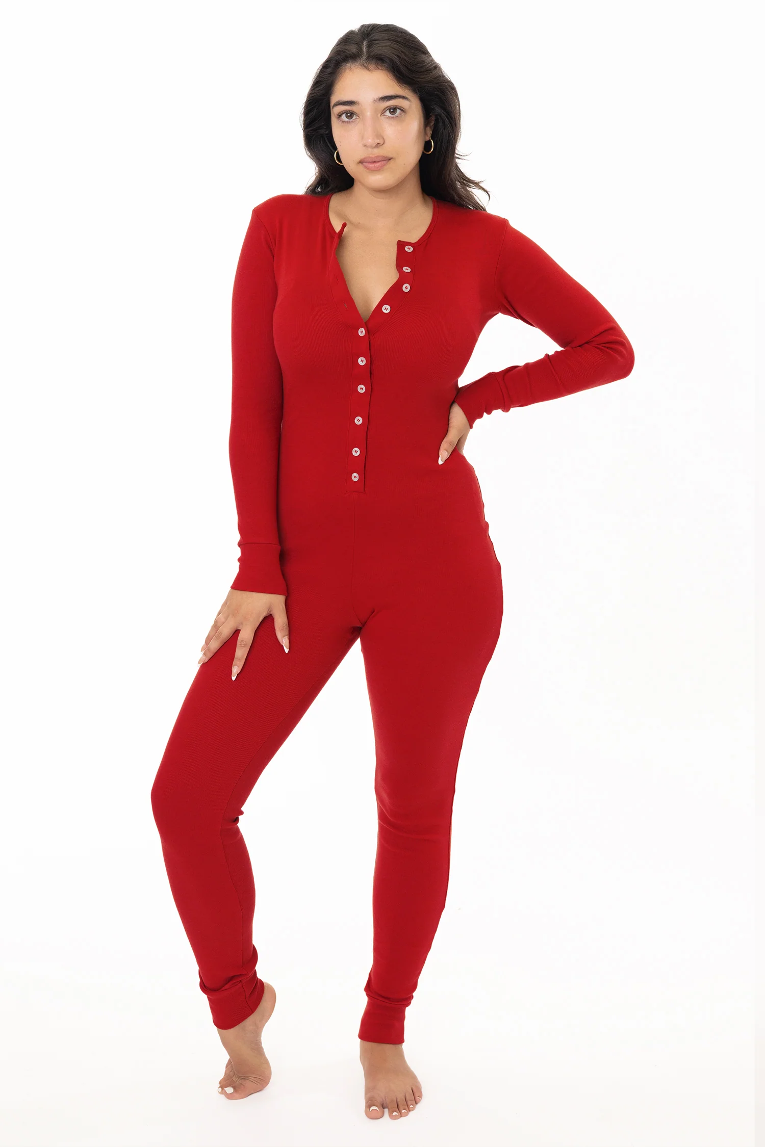 4390 - Poly Cotton Rib Henley One Piece - Image 17