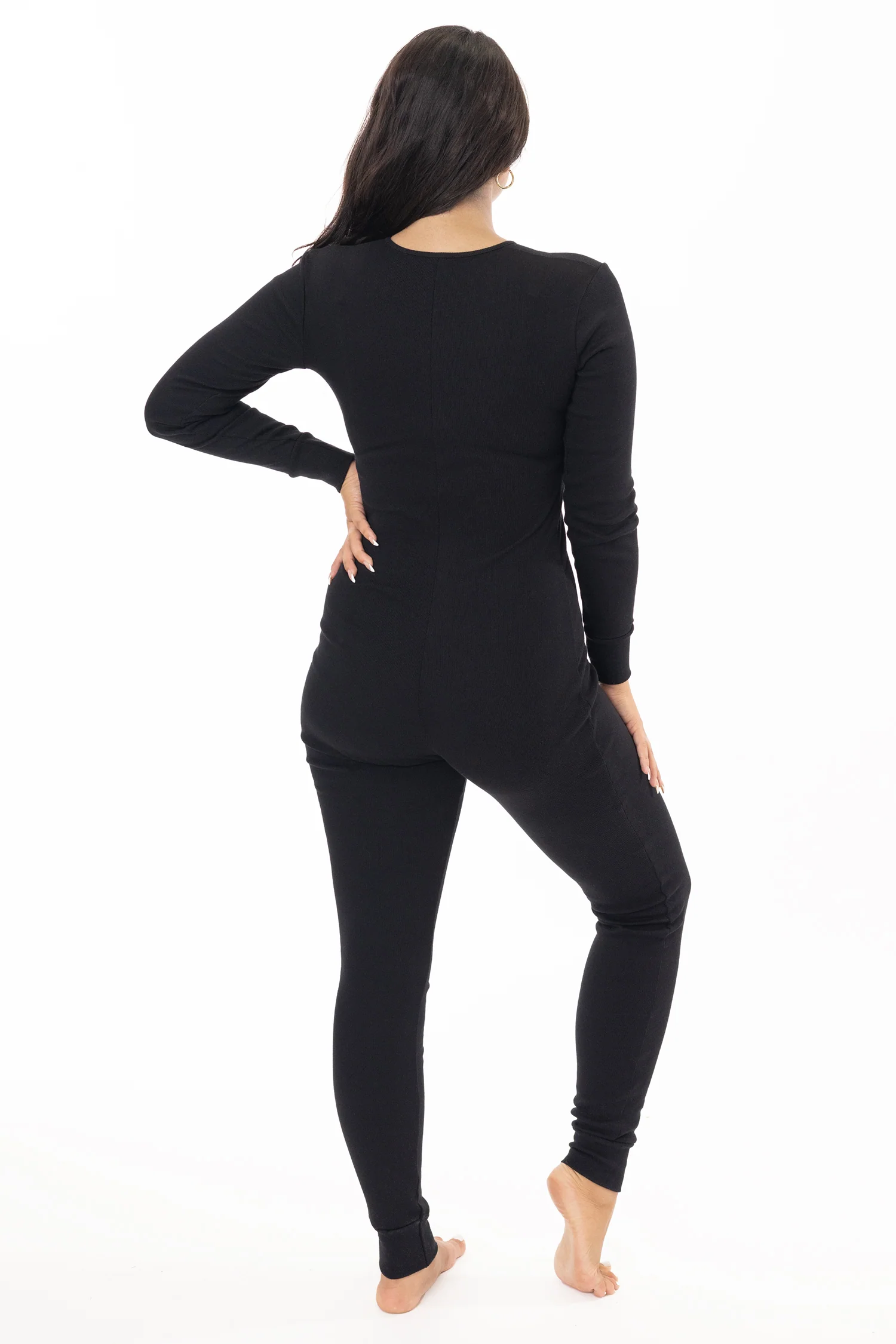 4390 - Poly Cotton Rib Henley One Piece - Image 9