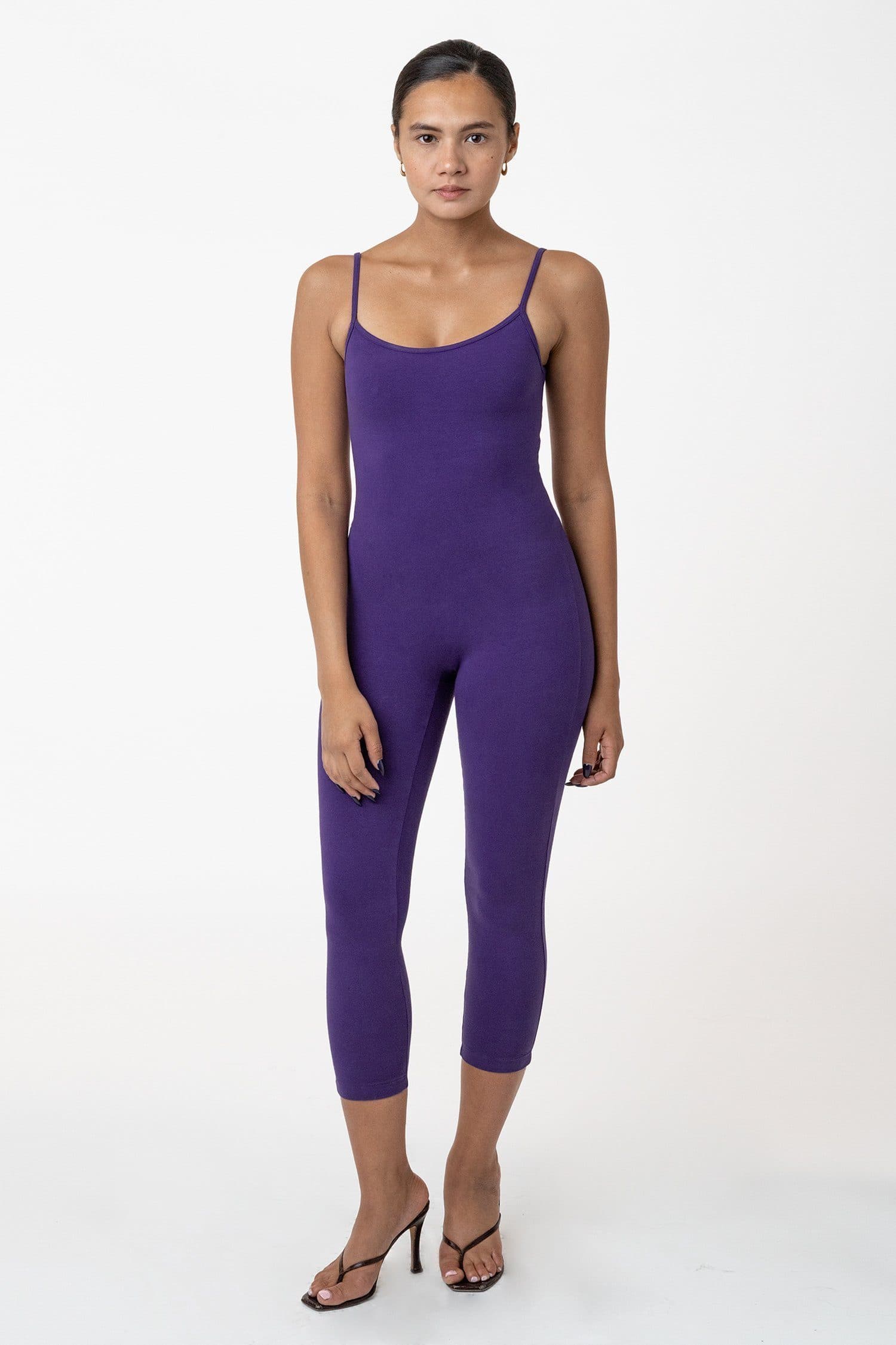 83026GD - Garment Dye Cropped Spaghetti Unitard - Image 3