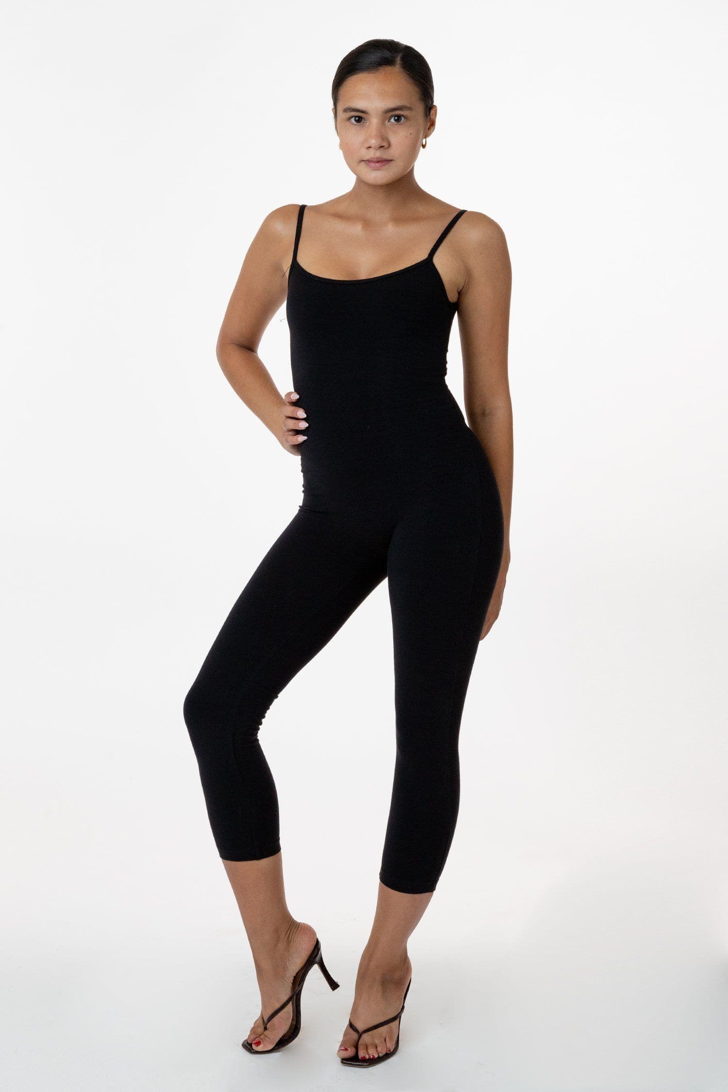 83026GD - Garment Dye Cropped Spaghetti Unitard - Image 8