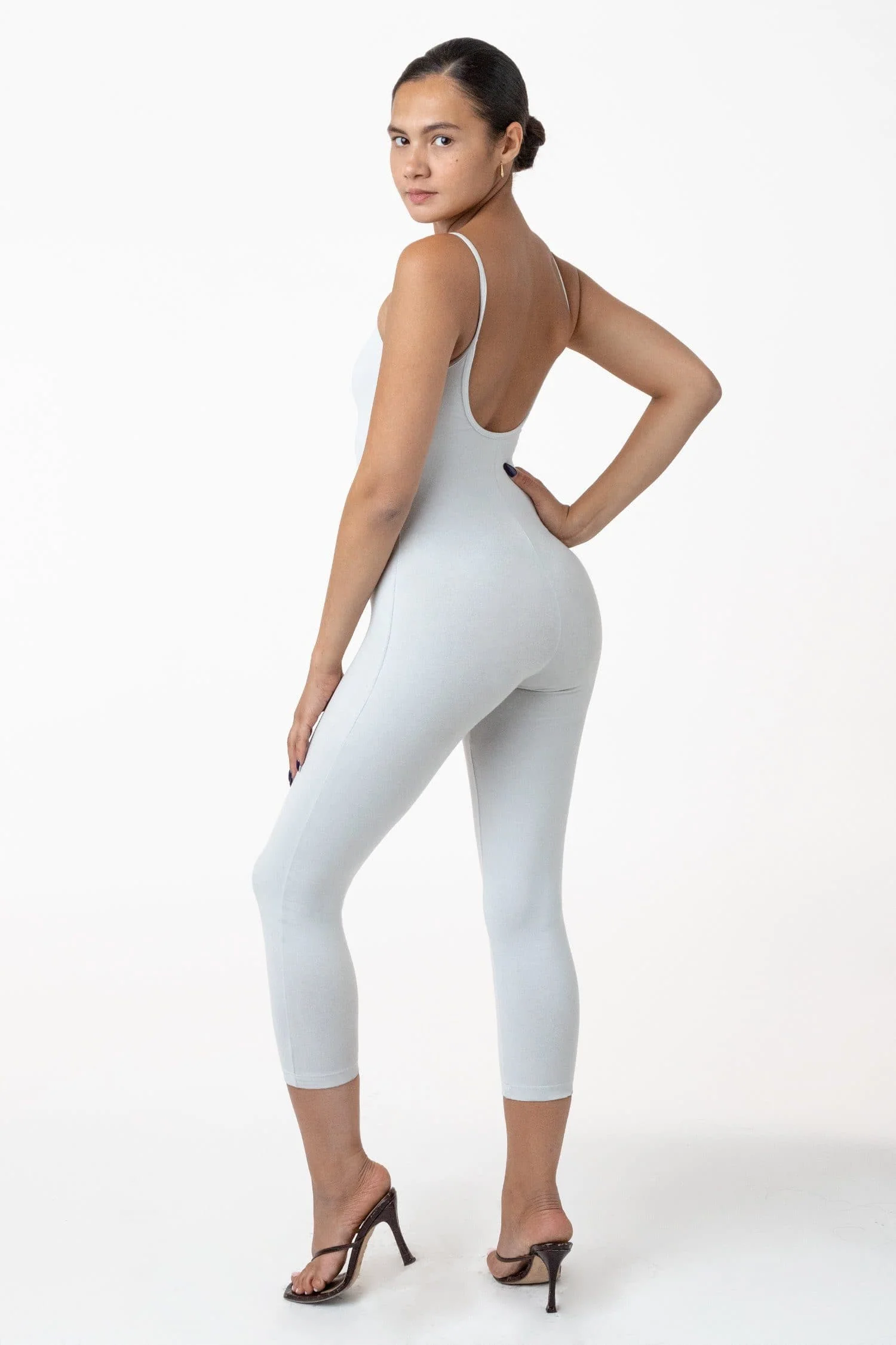 83026GD - Garment Dye Cropped Spaghetti Unitard - Image 9