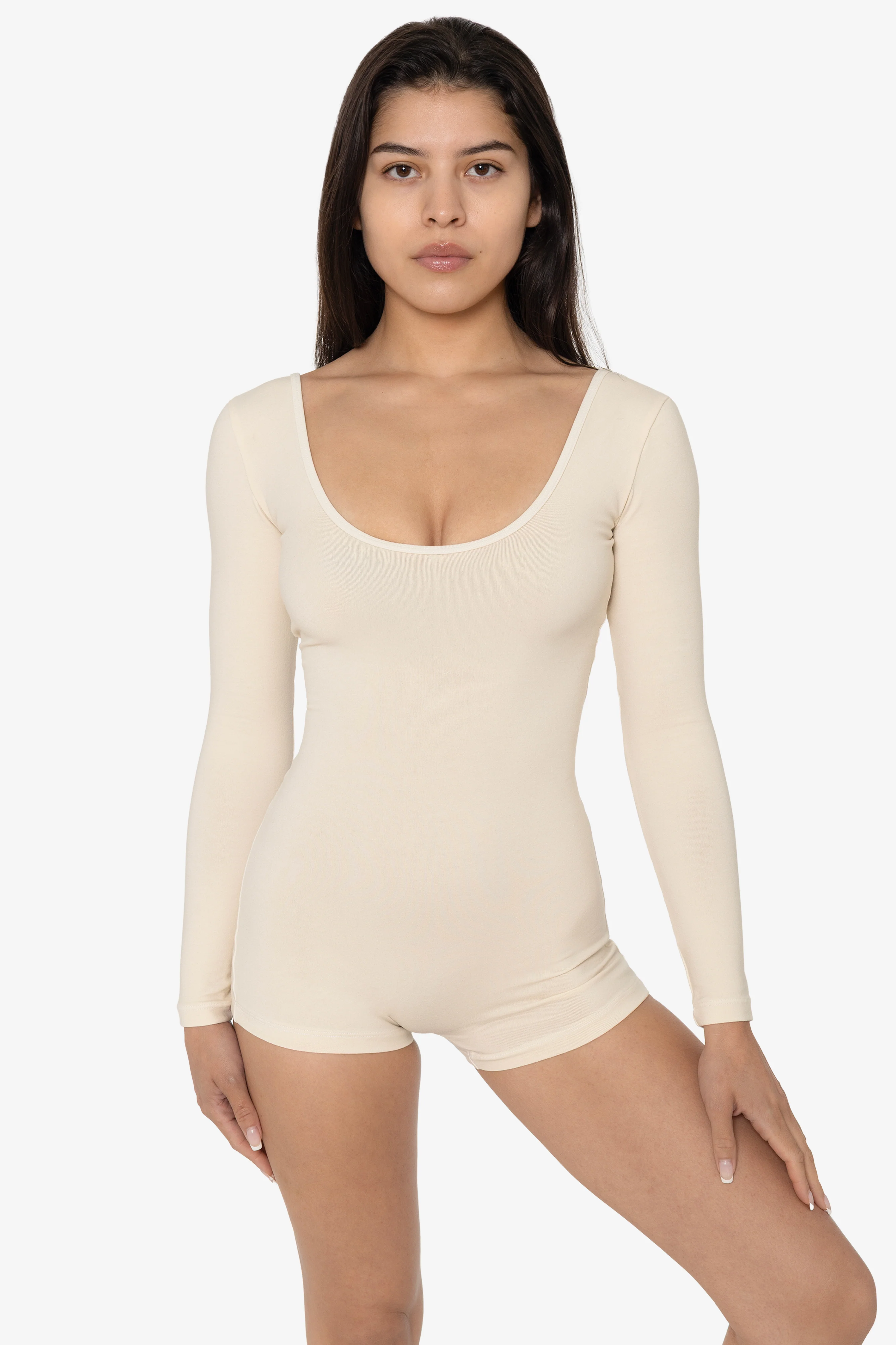 83027GD-SH - Garment Dye Long Sleeve Short Biketard - Image 11
