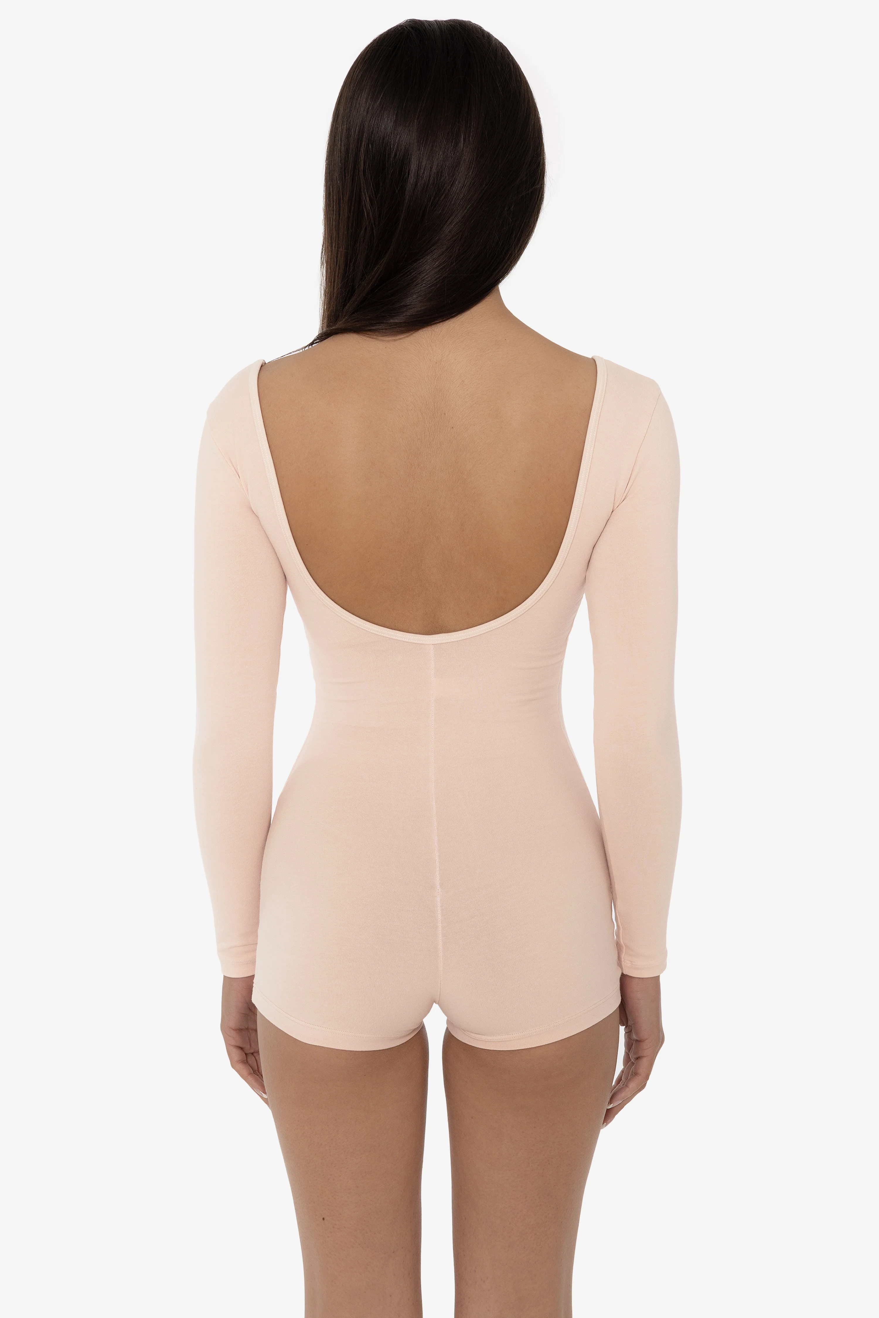 83027GD-SH - Garment Dye Long Sleeve Short Biketard - Image 3